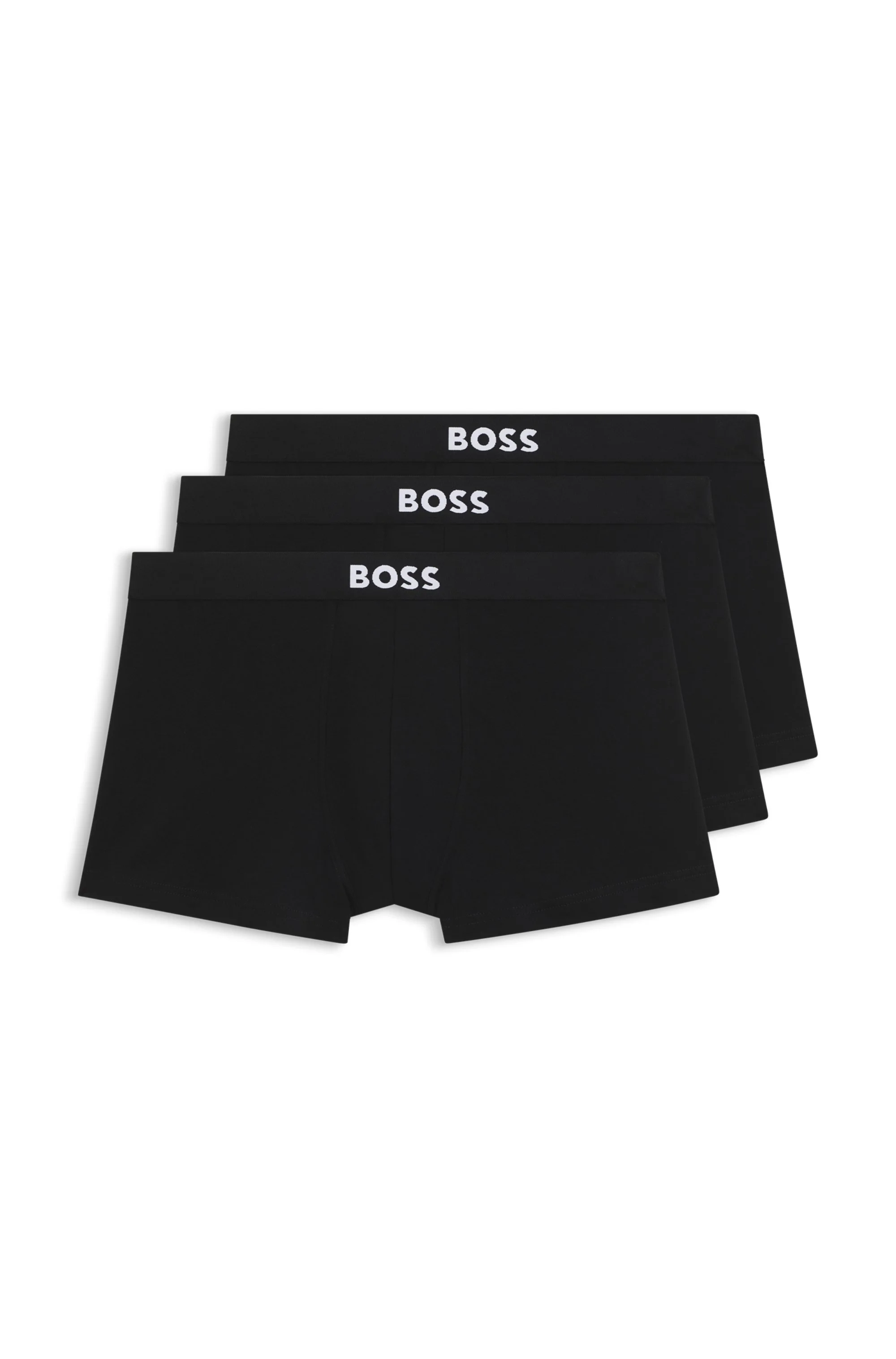 Pack Com Três Cuecas Boxer De Algodão Stretch Com Cós De Logo — imagem 1