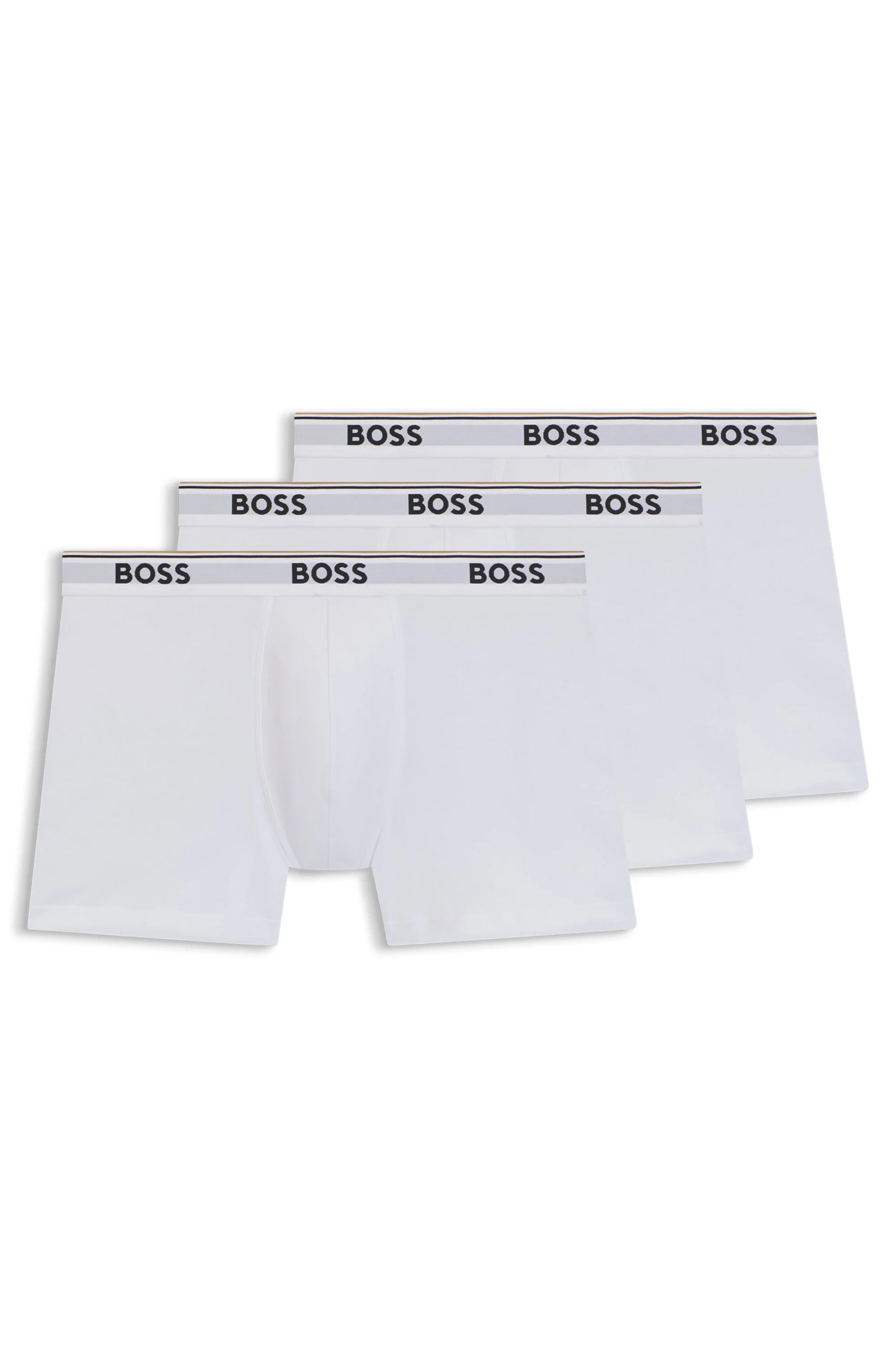Conjunto De Três Boxers Em Algodão Stretch Com Logotipos — imagem 1