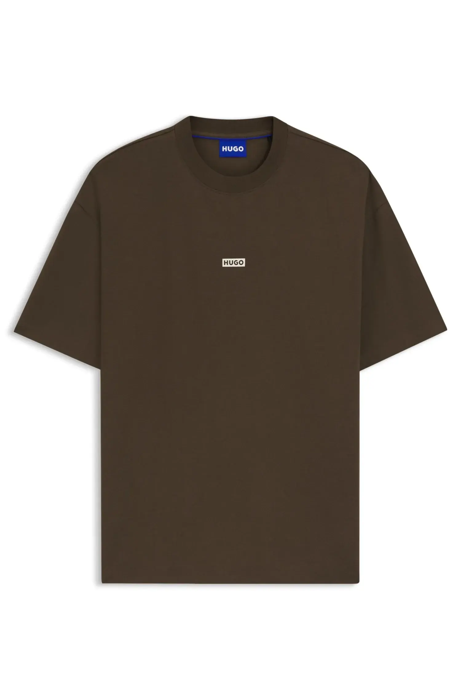 Camiseta De Ajuste Largo Em Algodão Com Logo Artístico