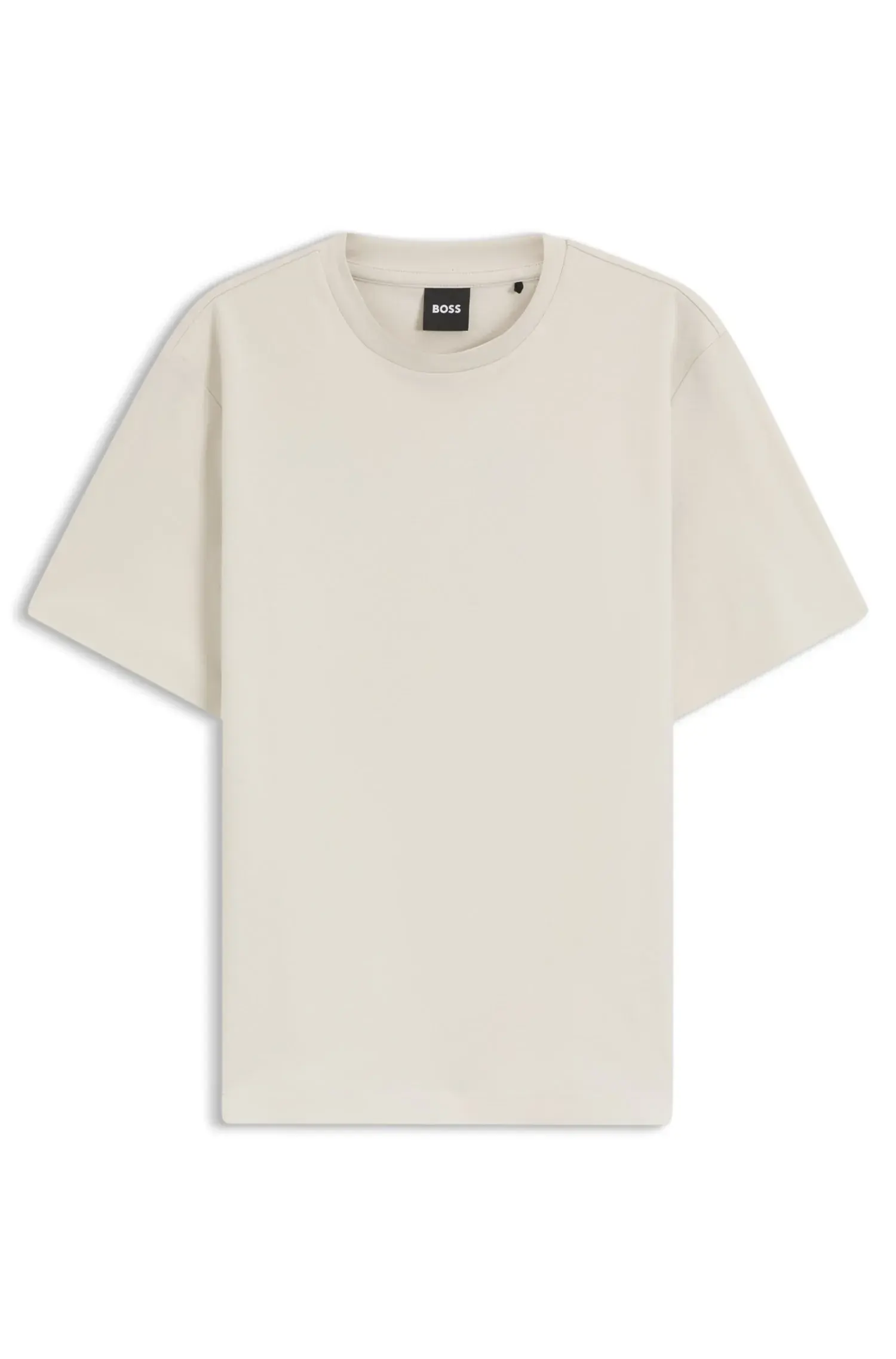Camiseta De Ajuste Descontraído Em Algodão Mercerizado