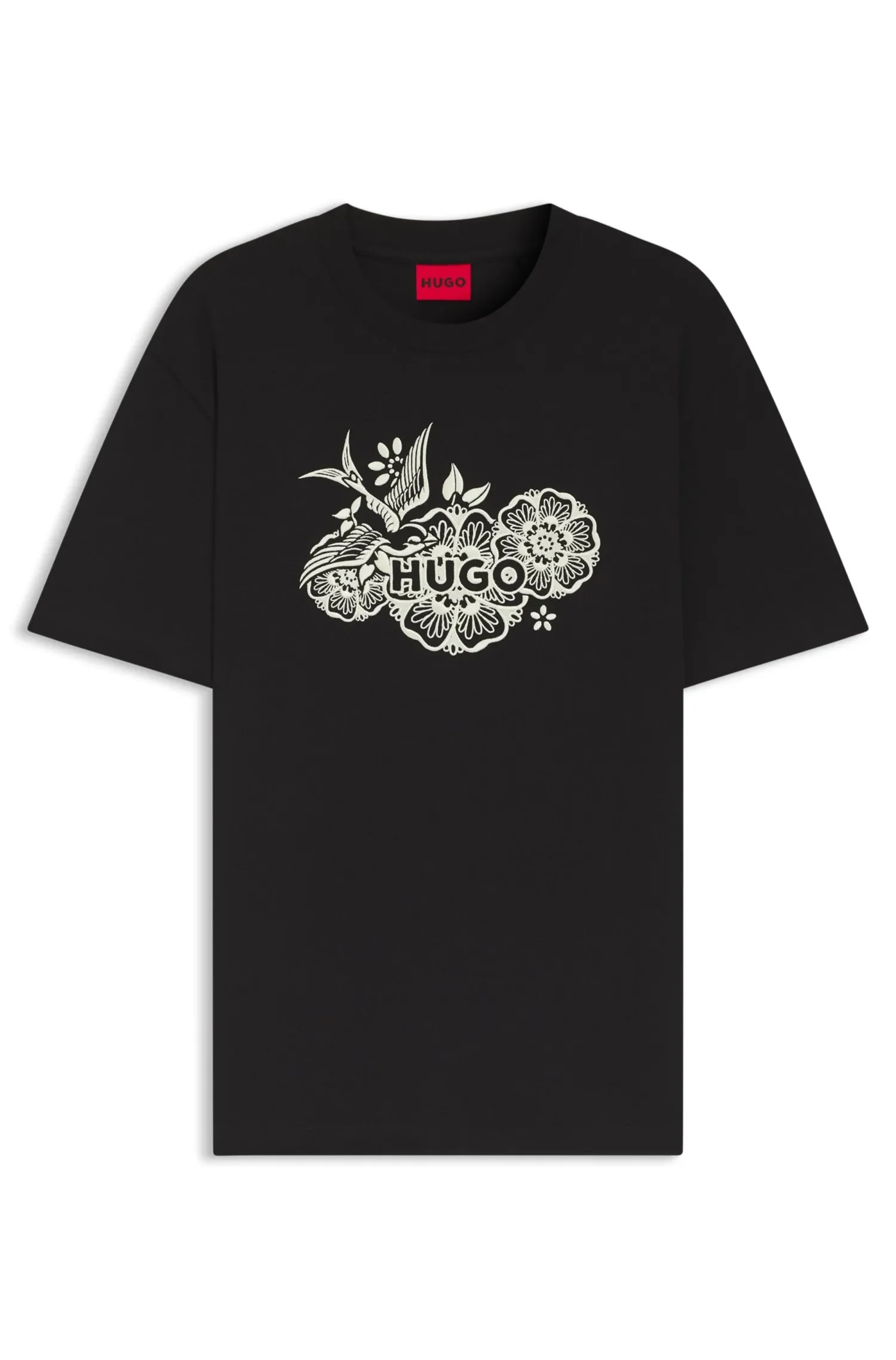 Camiseta De Algodão Jersey Com Estampa Bordada — imagem 1