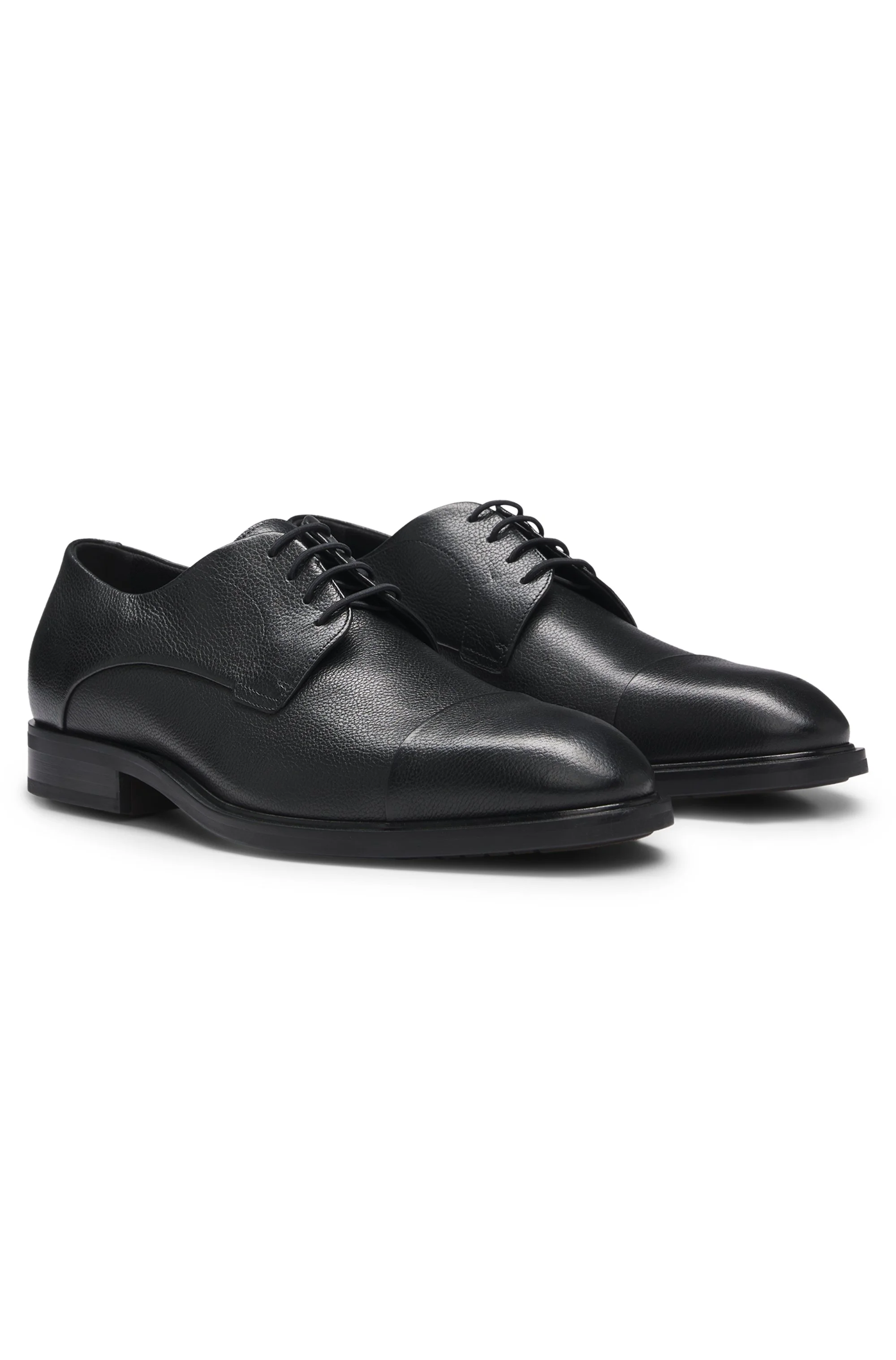 Sapatos Derby Em Couro Granulado — imagem 1