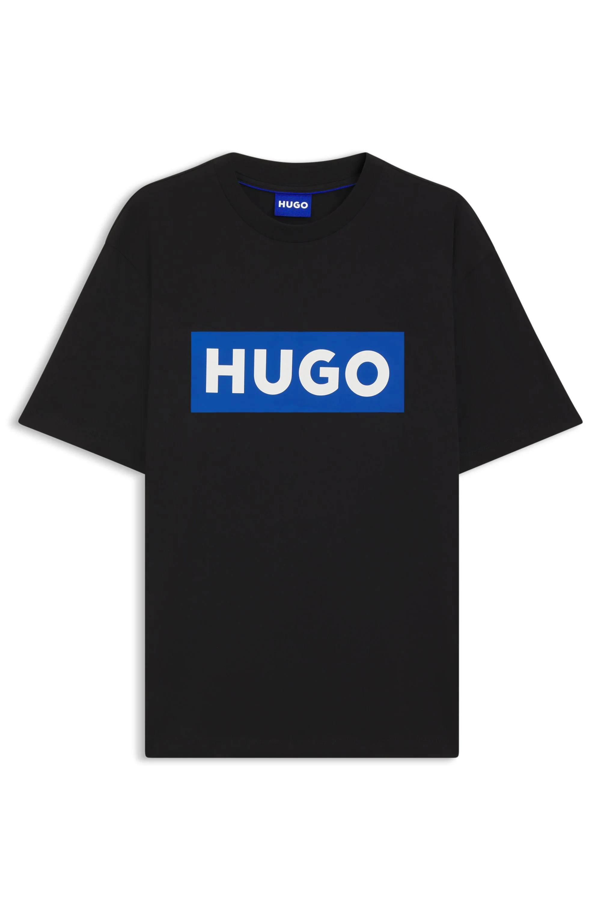 Camiseta De Algodão Jersey Com Logo Azul — imagem 1