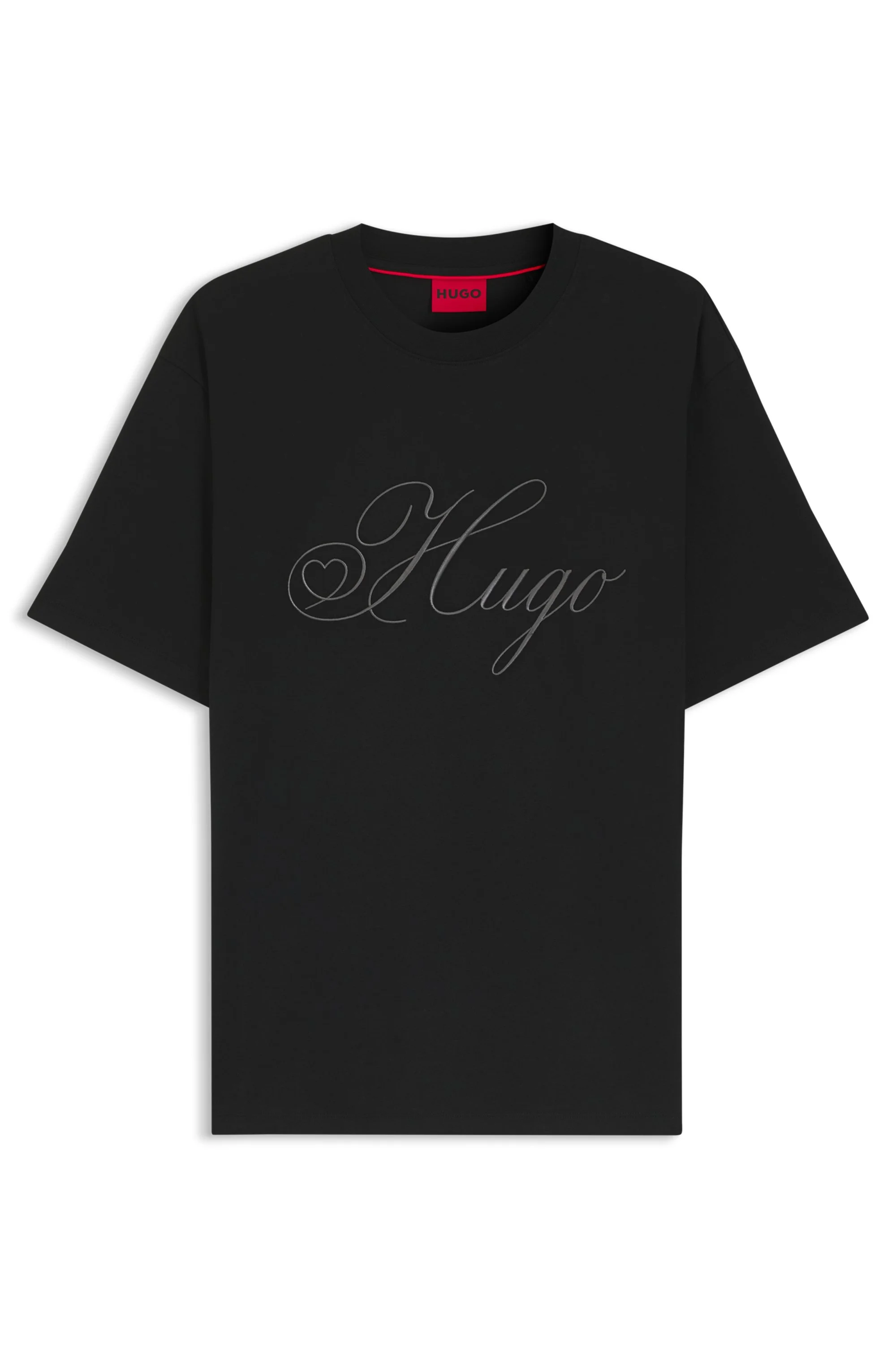 Camiseta Em Jersey De Algodão Com Logo Bordado — imagem 1