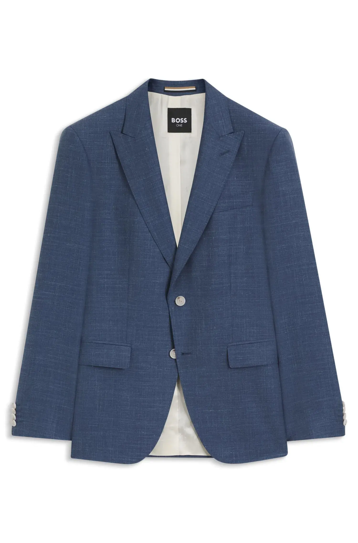 Blazer Slim Fit Em Lã, Seda E Linho