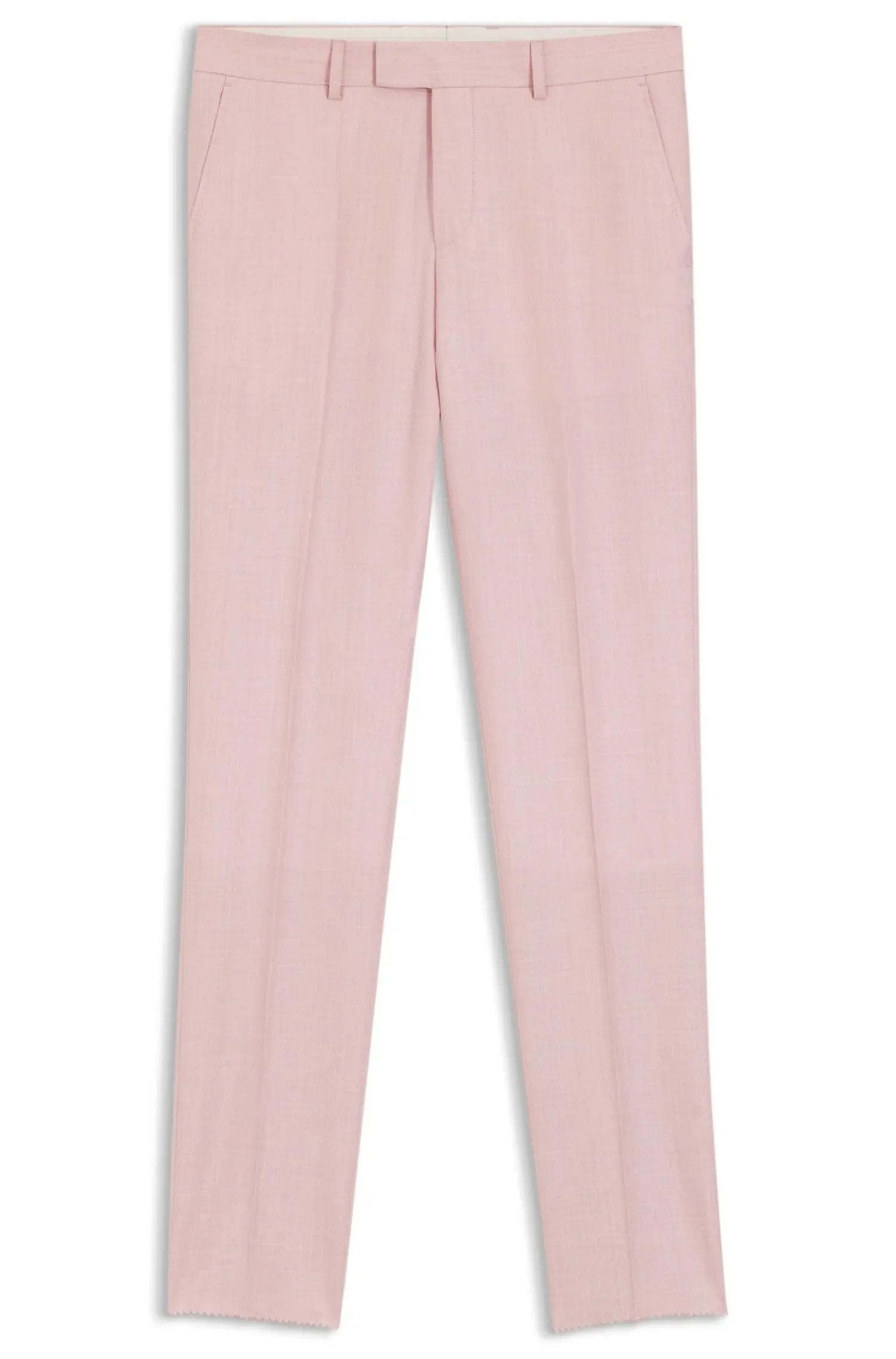 Calça De Terno Slim Fit Em Lã, Seda E Linho — imagem 1
