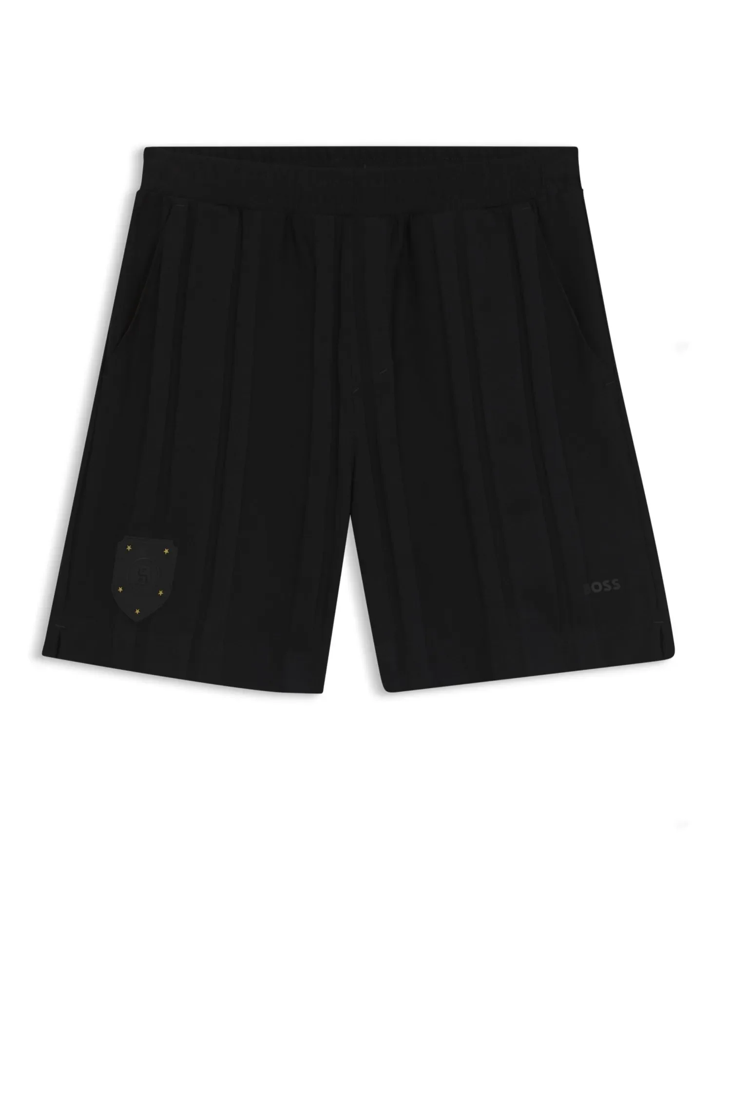 Shorts De Algodão Jersey Com Listras — imagem 1