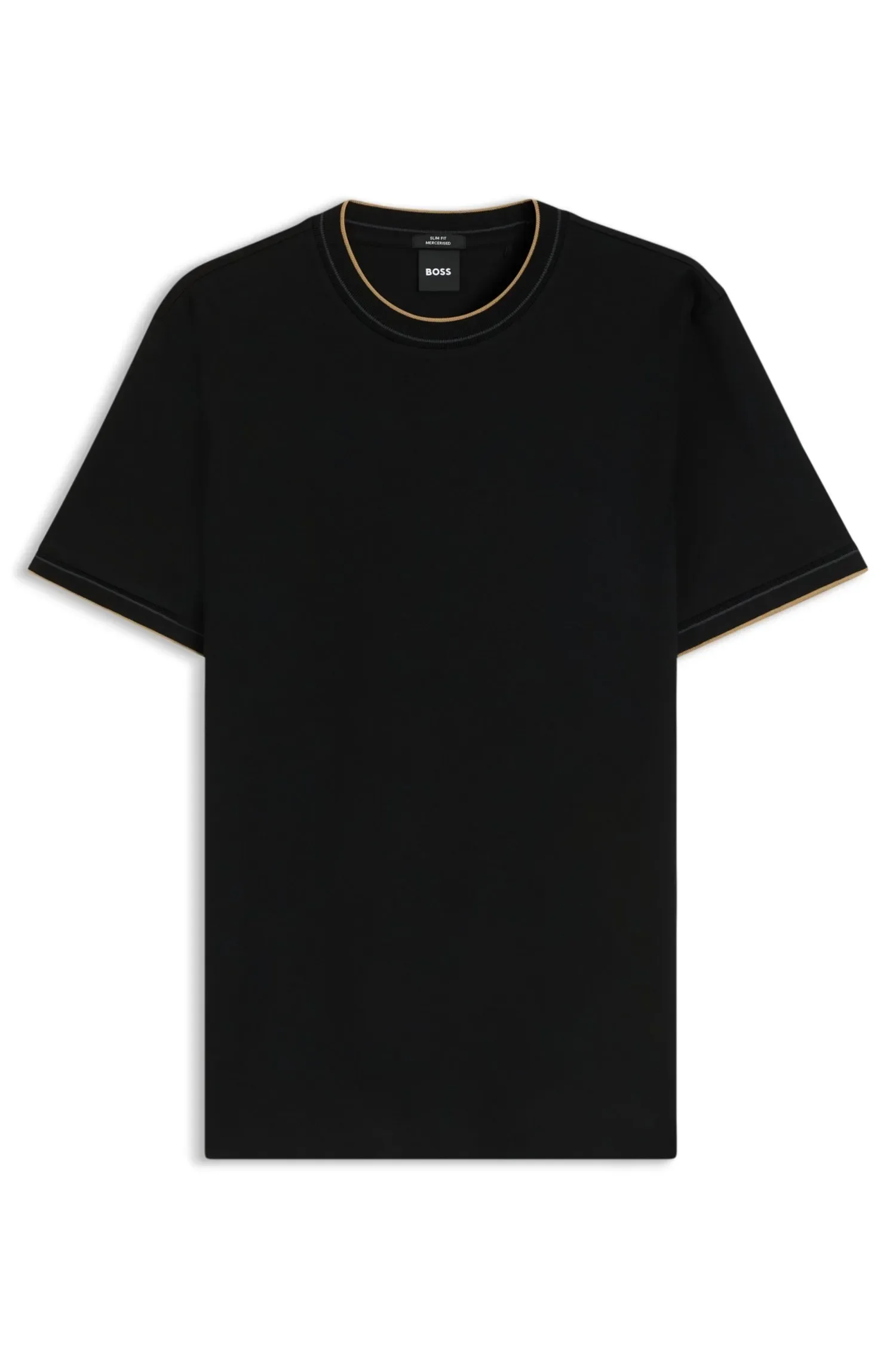 Camiseta De Algodão Com Ajuste Slim E Gola Redonda — imagem 1