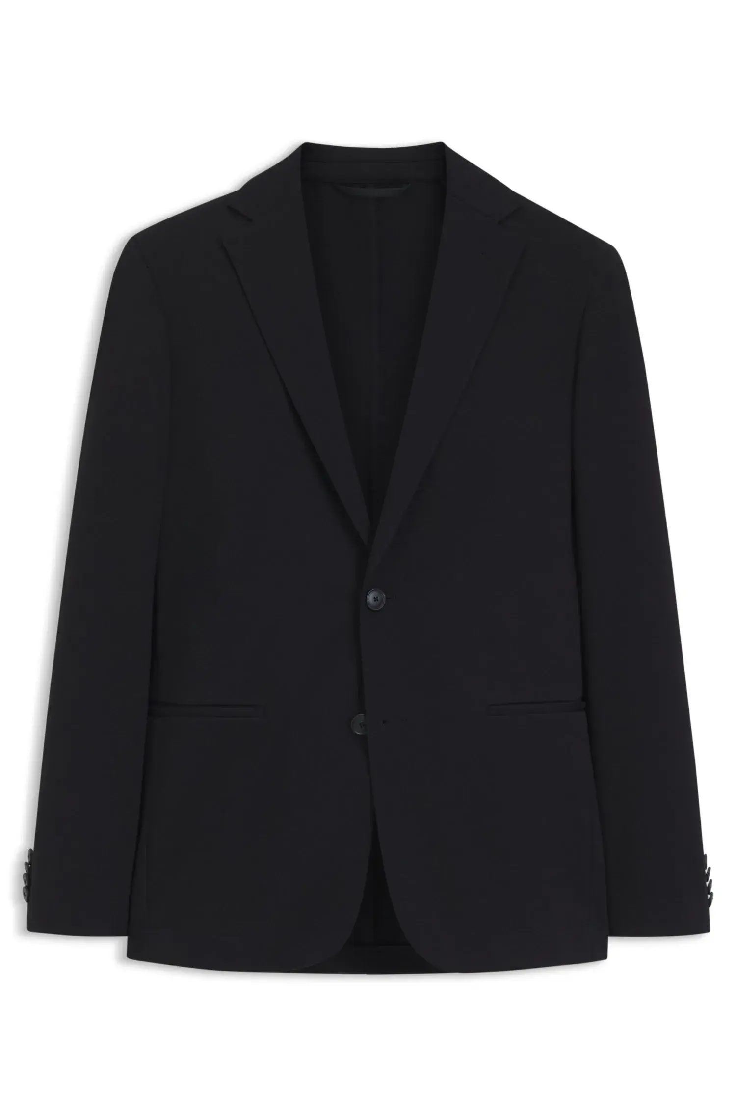 Blazer Slim Fit Em Malha De Mistura De Algodão