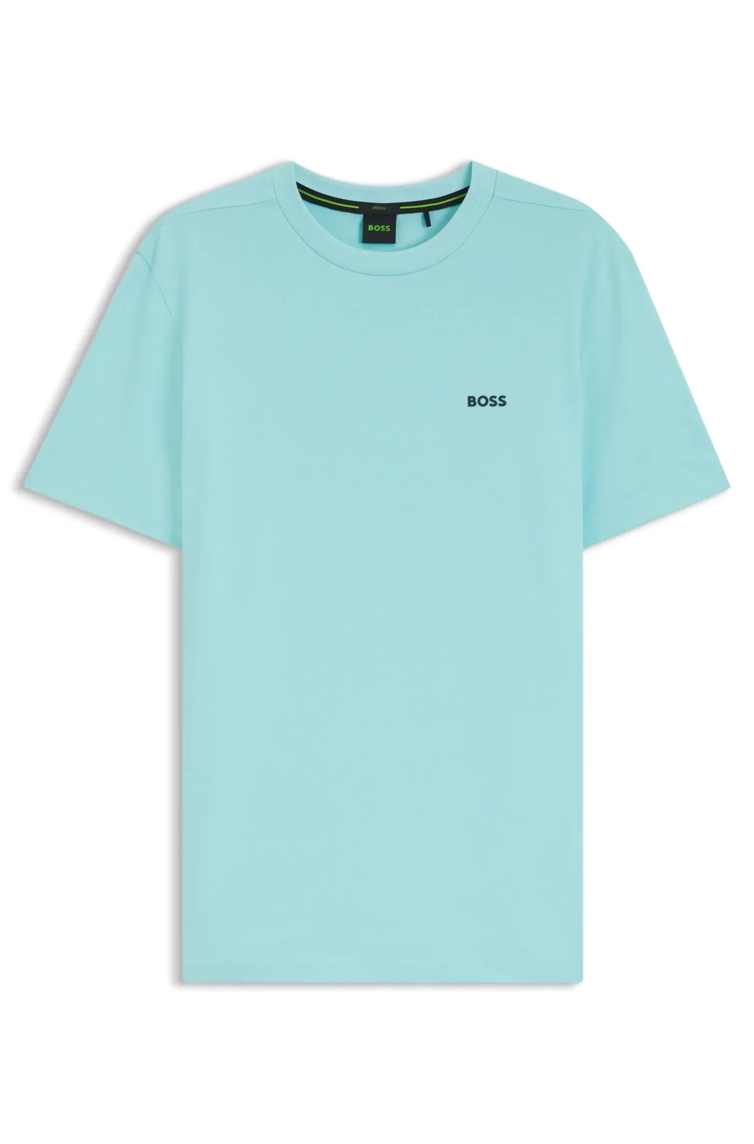 Camiseta Em Algodão Elástico Com Detalhe De Logo — imagem 1