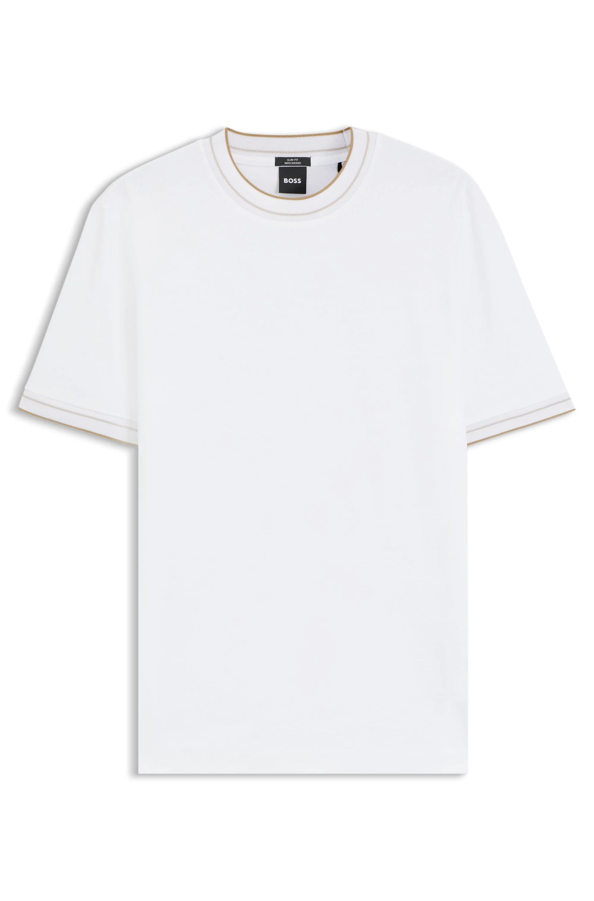 Camiseta De Algodão Com Ajuste Slim E Gola Redonda — imagem 1