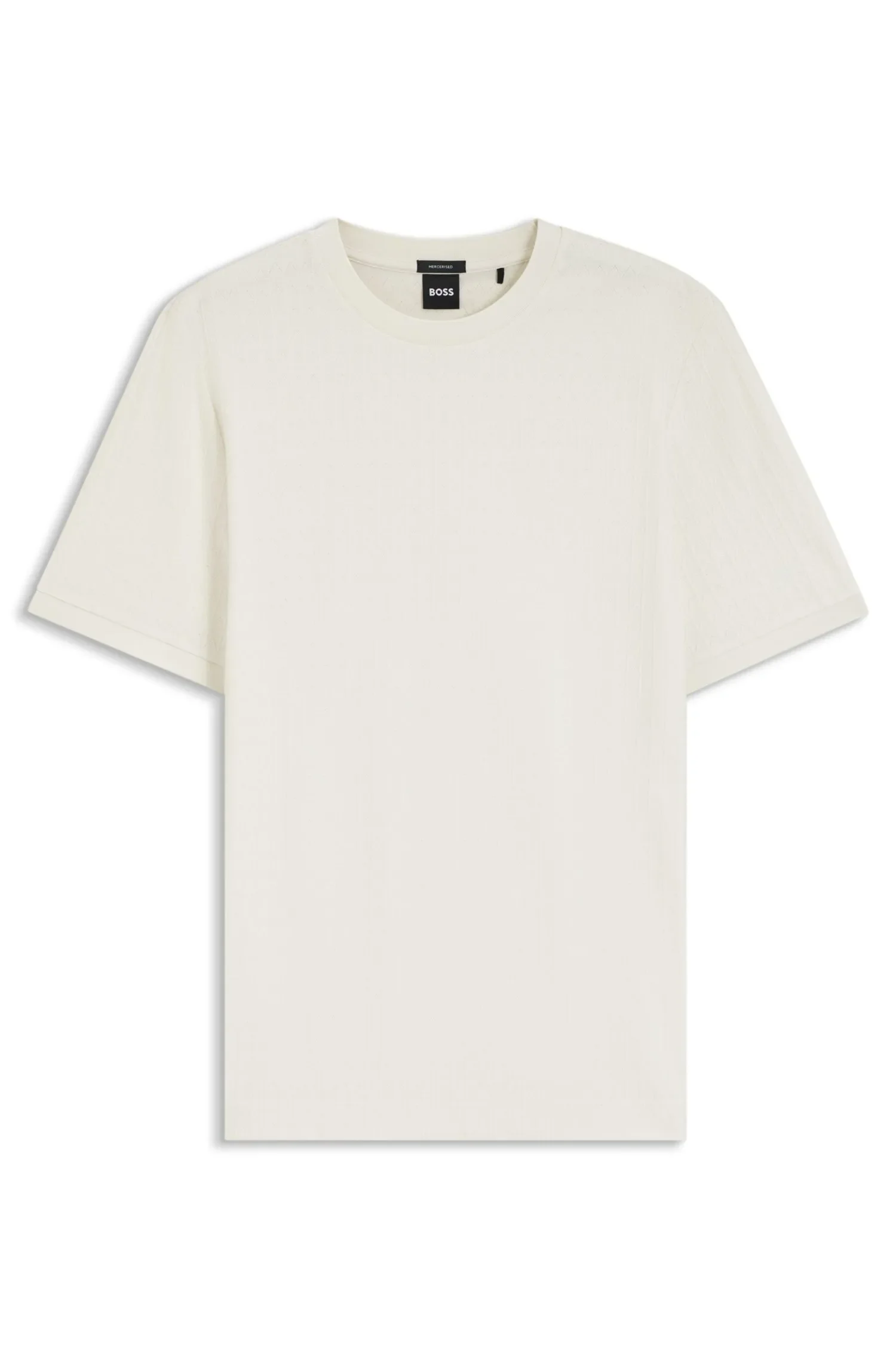 Camiseta De Algodão Com Jacquard Geométrico — imagem 1