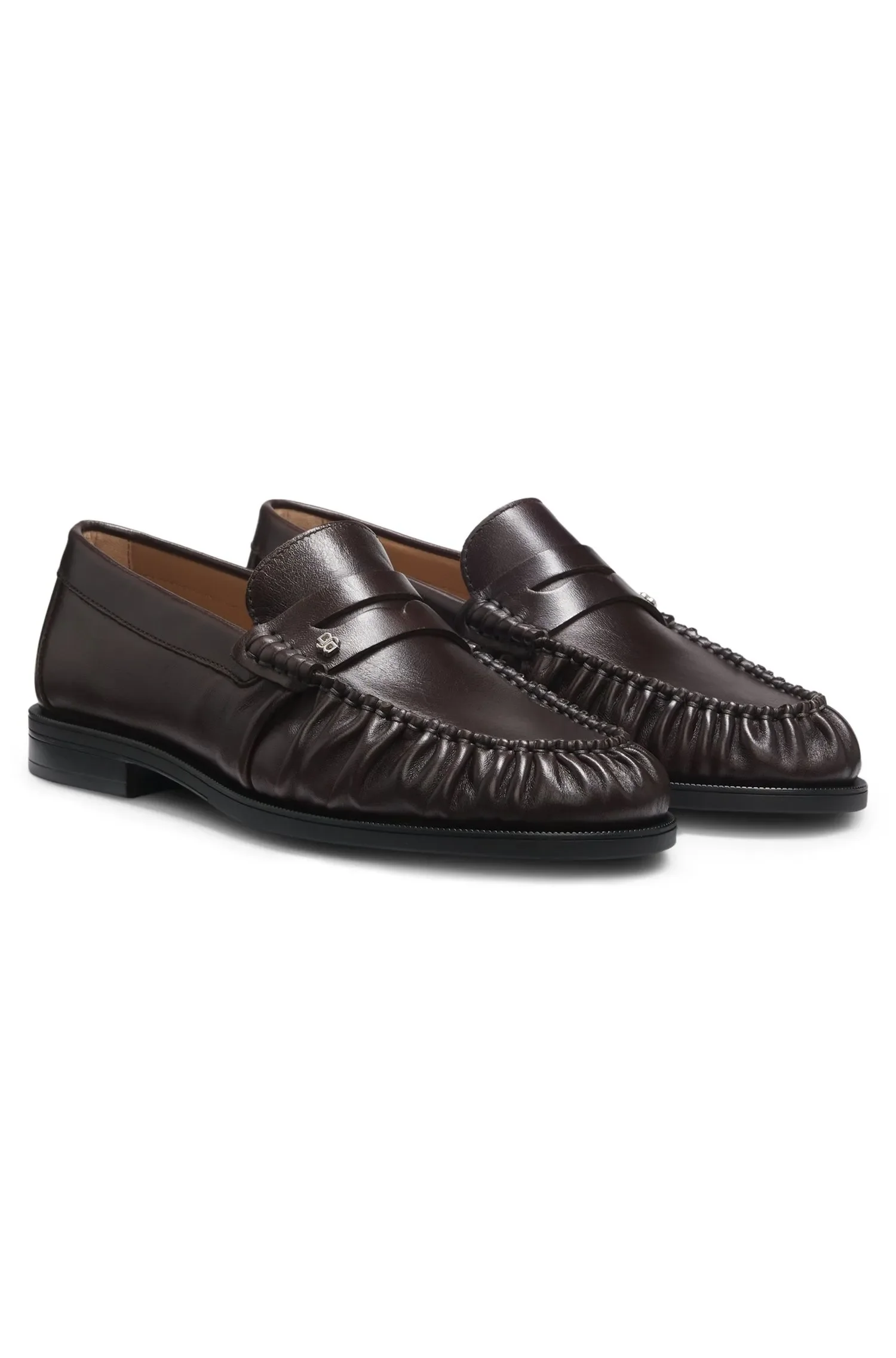 Mocassins De Couro Com Monograma Double B — imagem 1