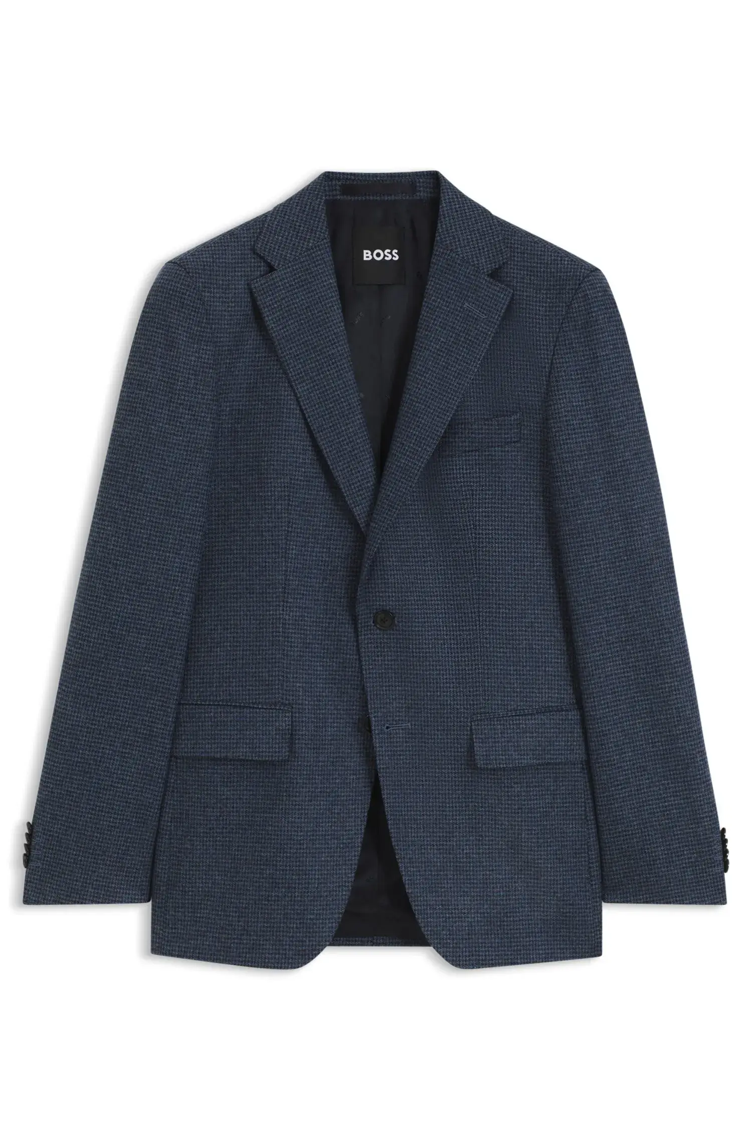 Blazer Slim Fit Em Mistura De Lã E Caxemira Com Padrão