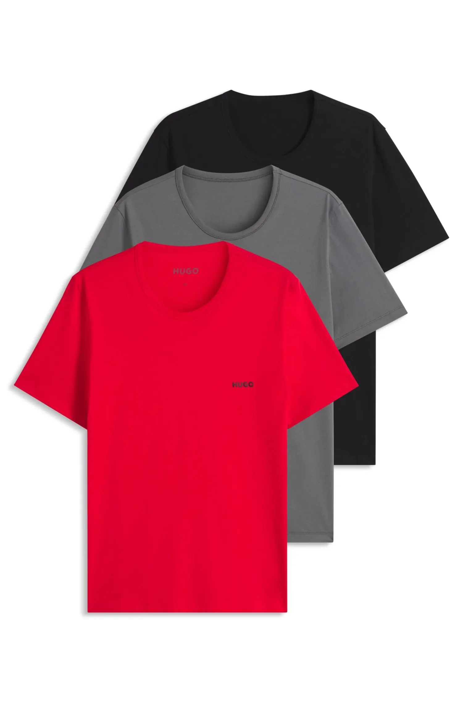 Pack De 3 Camisetas De Algodão Com Estampa De Logo — imagem 1