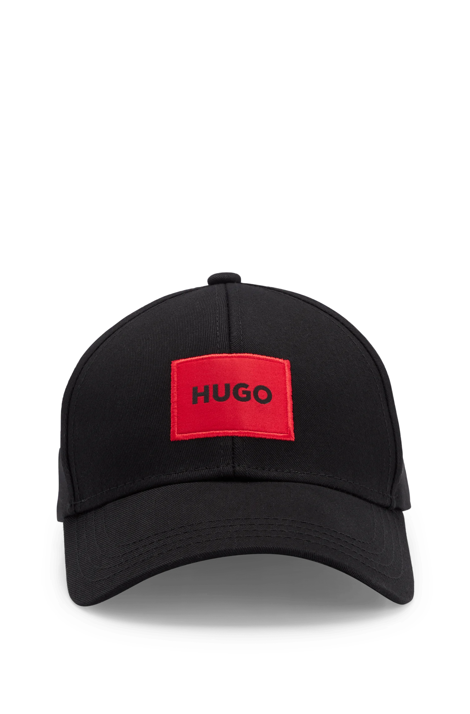 Boné De Sarja De Algodão Com Logotipo Vermelho — imagem 1