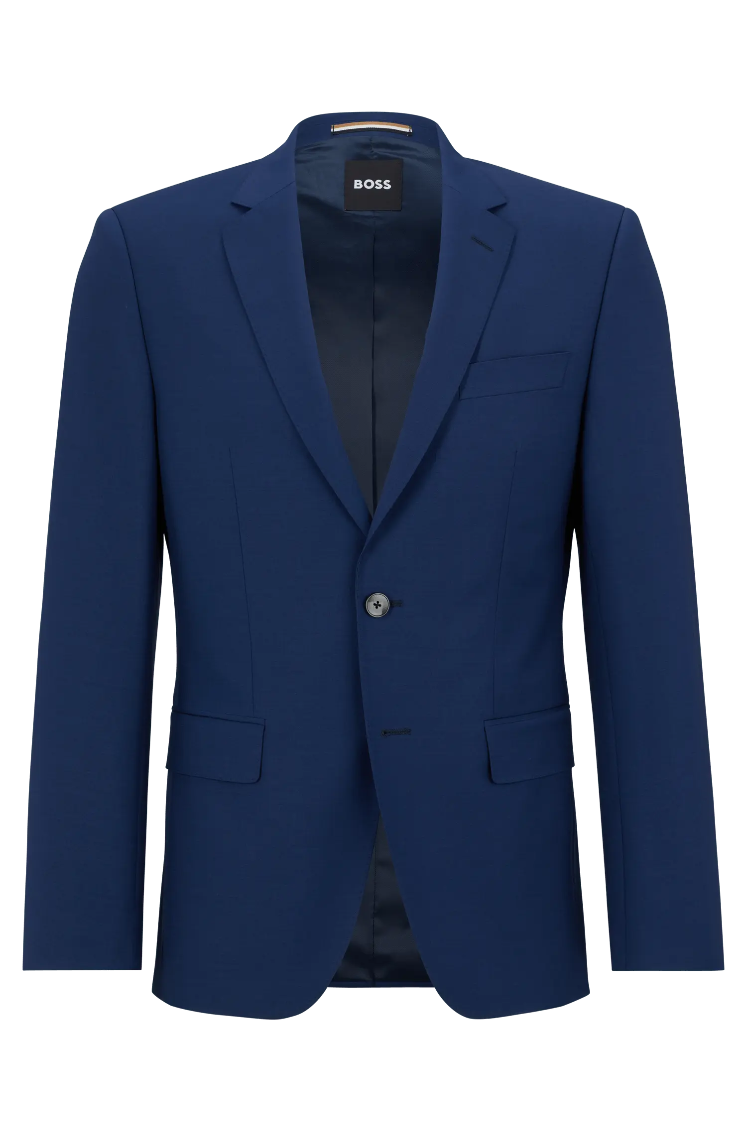 Blazer Slim Fit Em Mistura De Lã Virgem