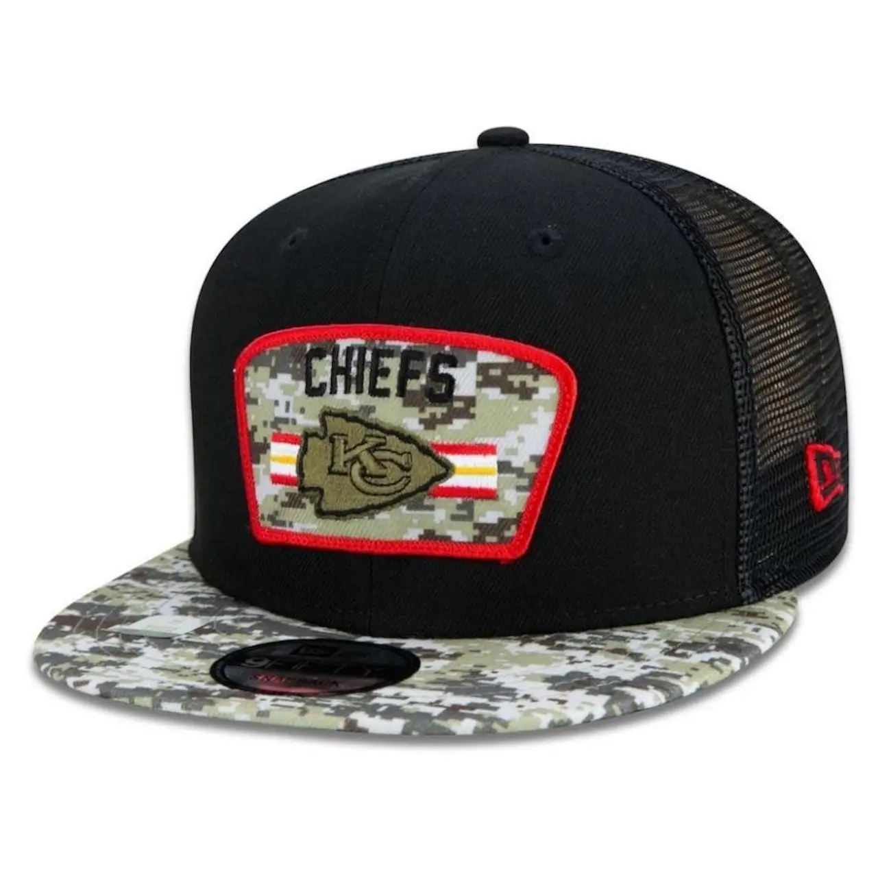 Boné Aba Reta New Era Kansas City Chiefs 950 NFL 21 Salute Service - Snapback - Adulto