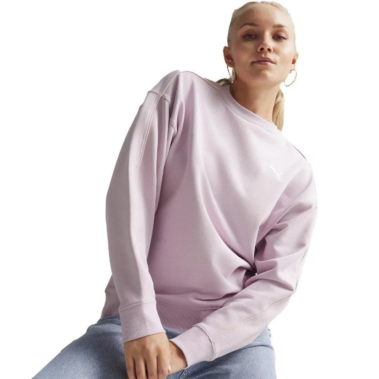 Blusão de Moletom Puma Crew Tr - Feminino — imagem 1