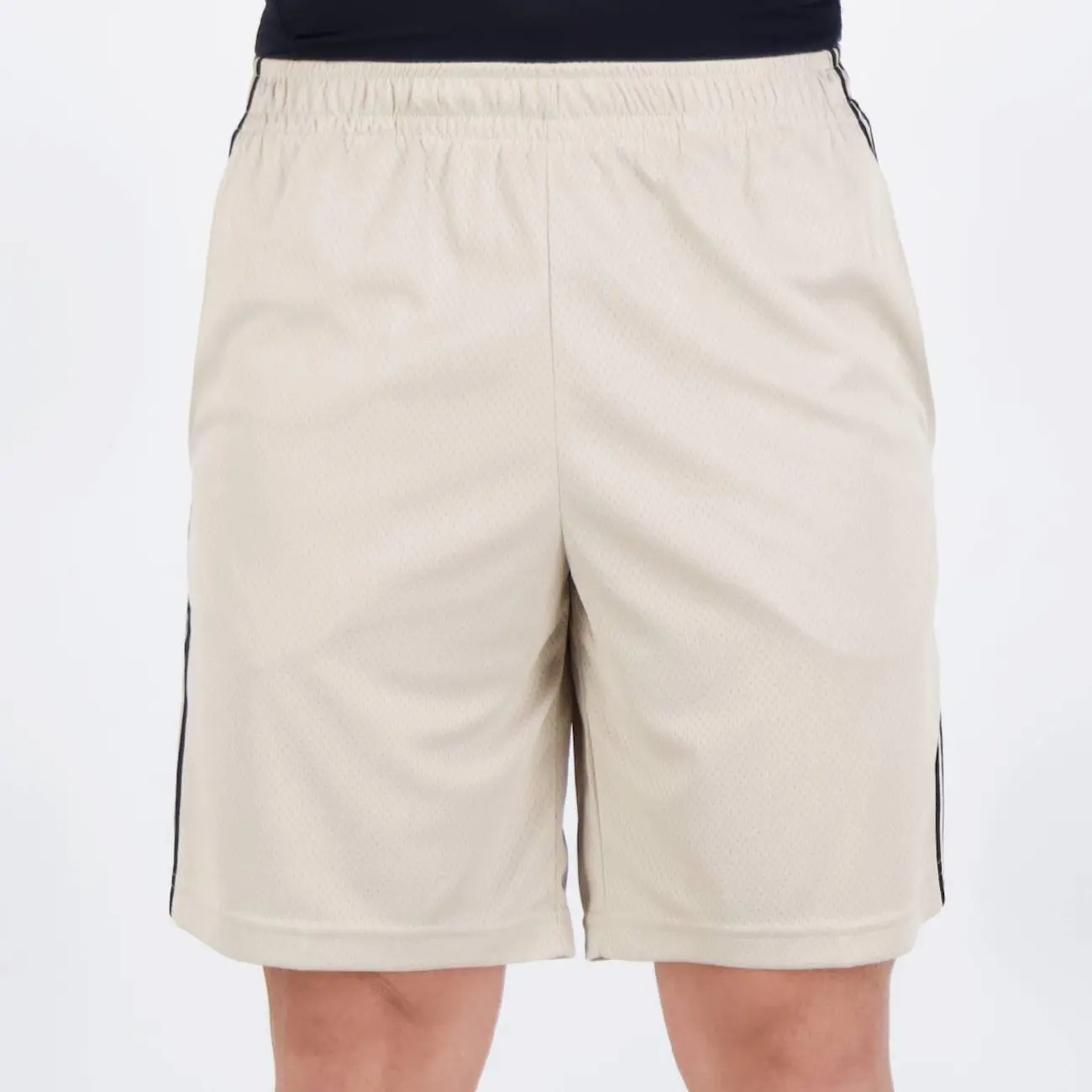 Bermuda Adidas 3 Listras Bege - Masculina