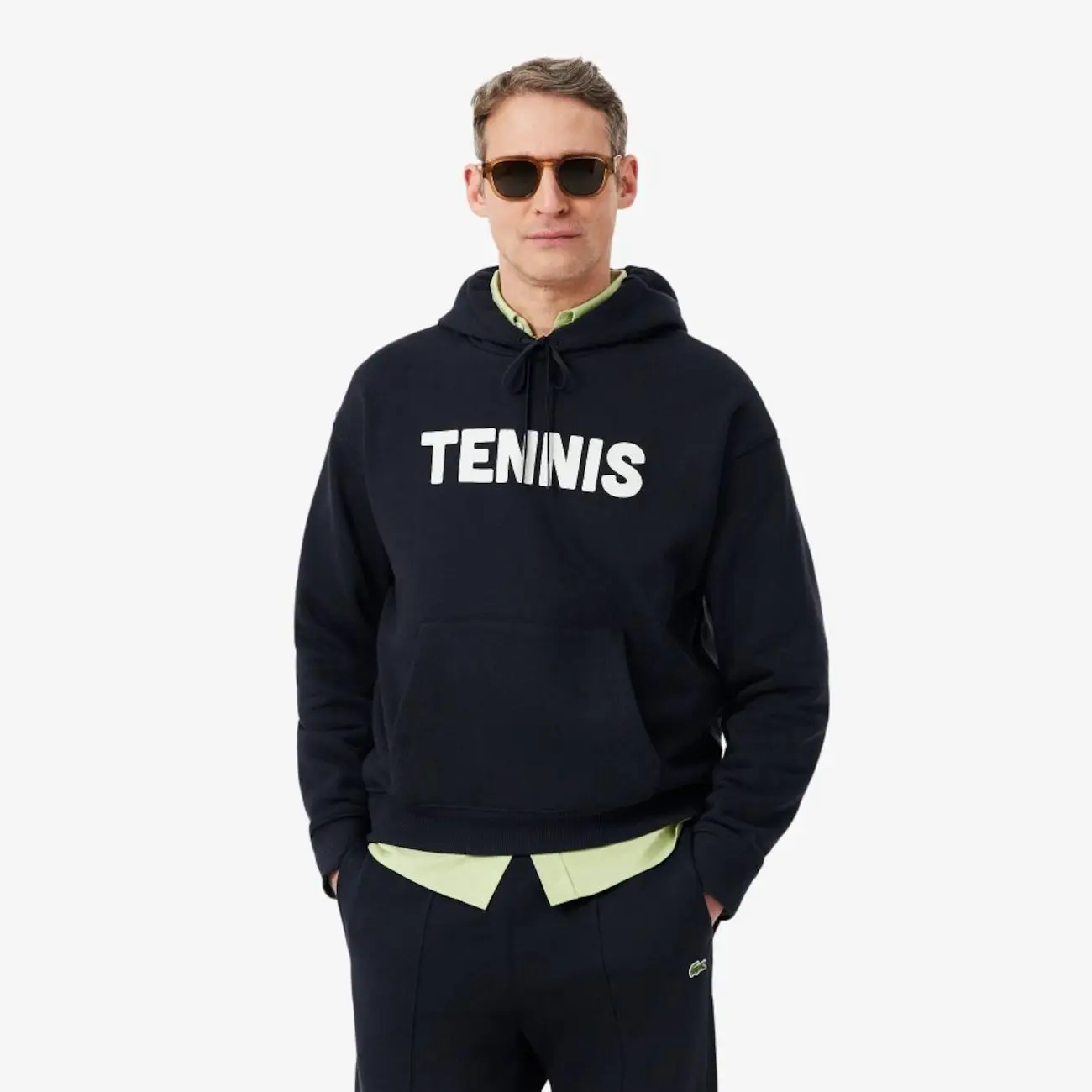 Blusão Moletom com Estampa de Tênis Lacoste Masculino