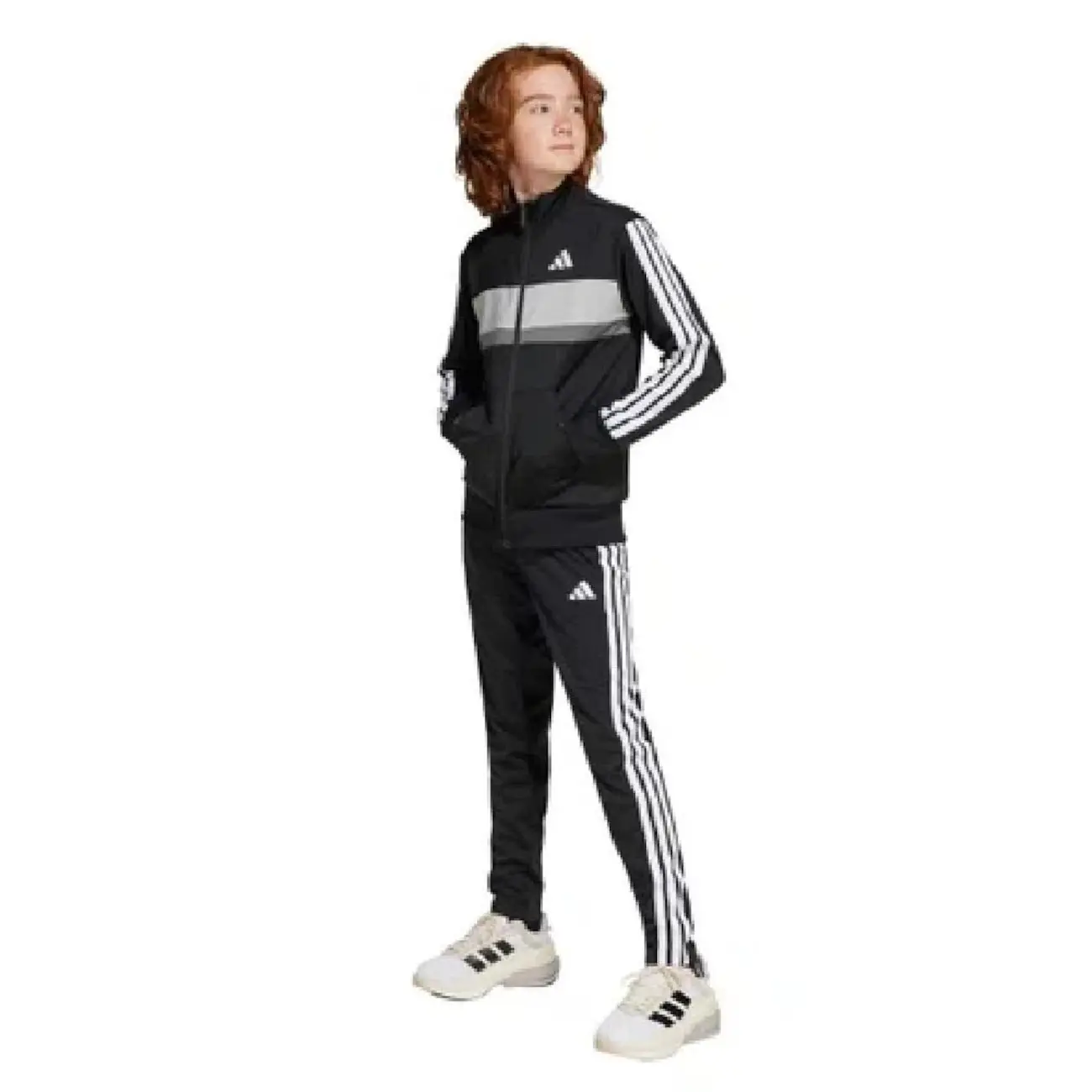 Agasalho Adidas Malha Seasonal Essentials Tiberio Três Listras Infantil