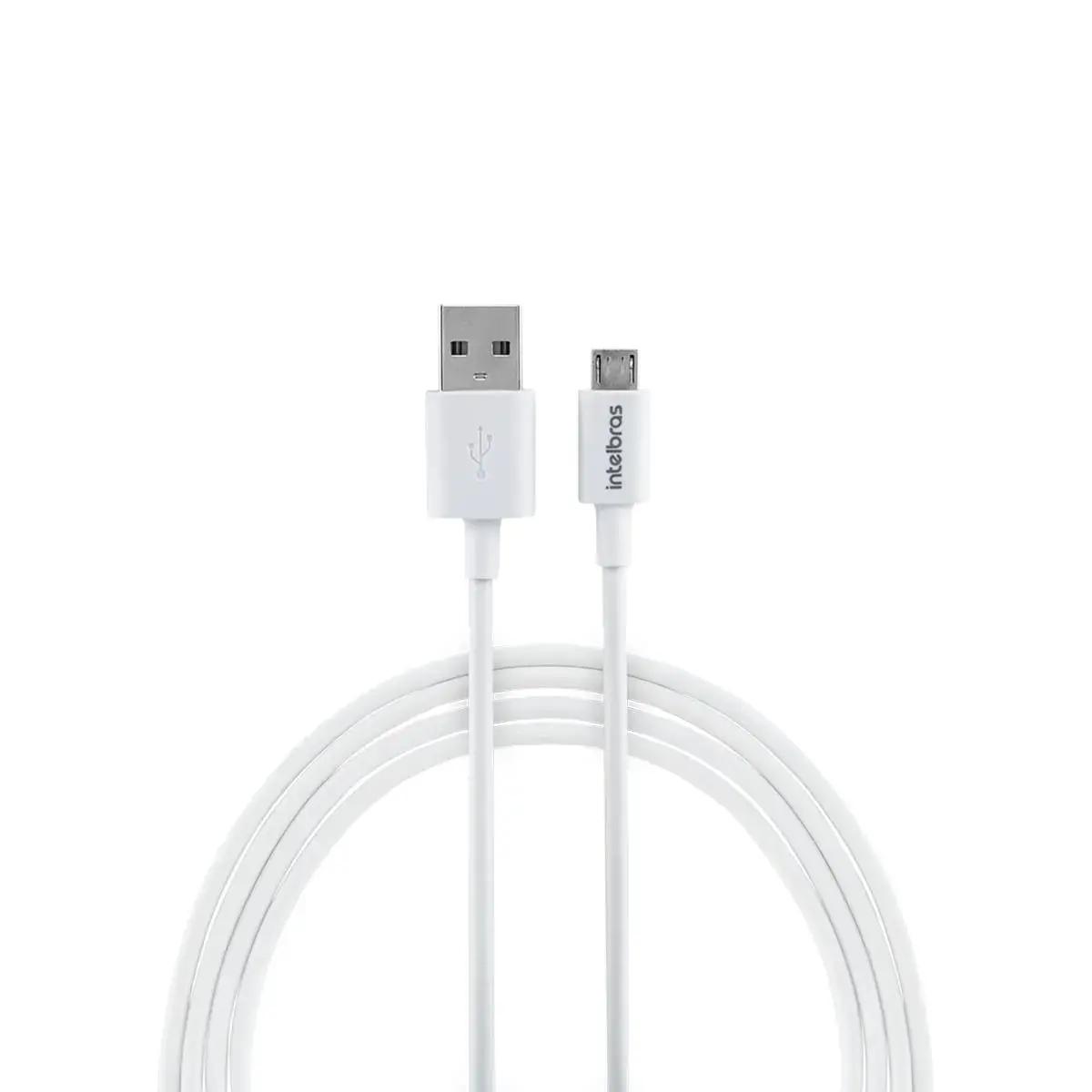 Cabo USB-A para Micro USB de 1,2m em PVC Branco EUAB 12PB Intelbras