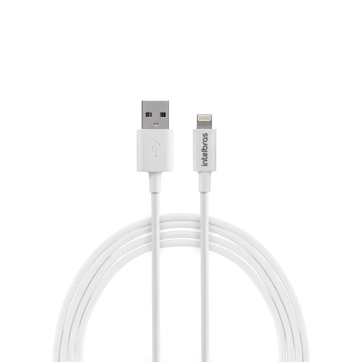 Cabo USB-A para Lightning de 1,2m em PVC Branco EUAL 12PB Intelbras