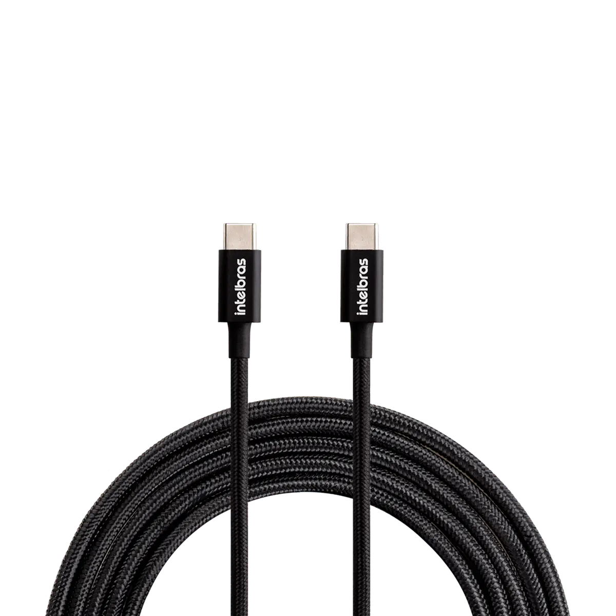 Cabo USB-C 1,5m em Nylon Intelbras EUCC 15NP Preto