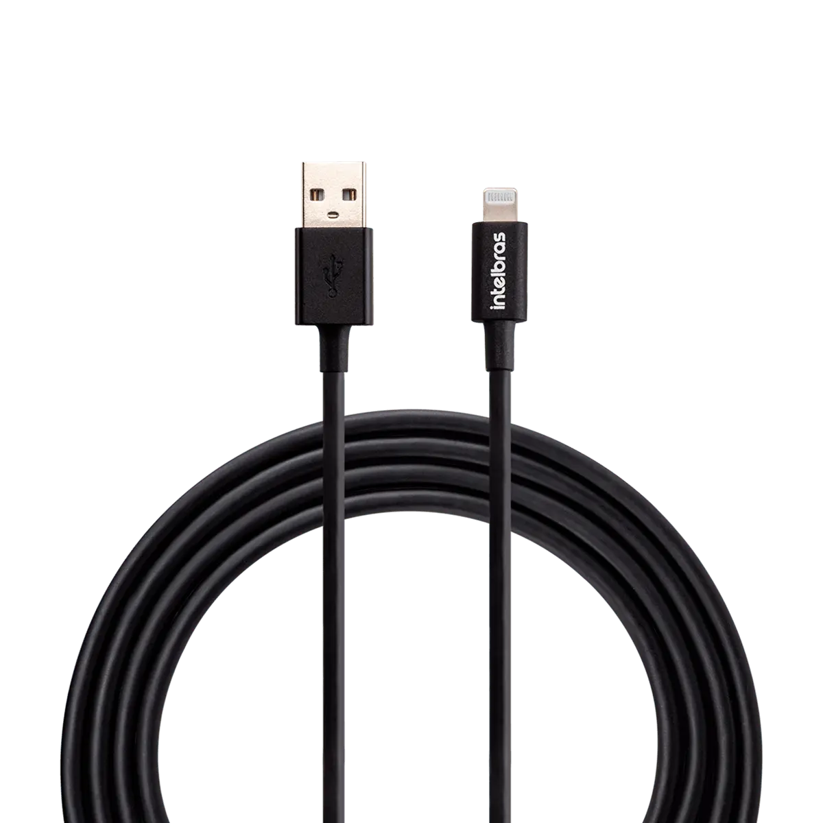 Cabo USB Lightning 1,2m PVC Preto Intelbras EUAL 12PP