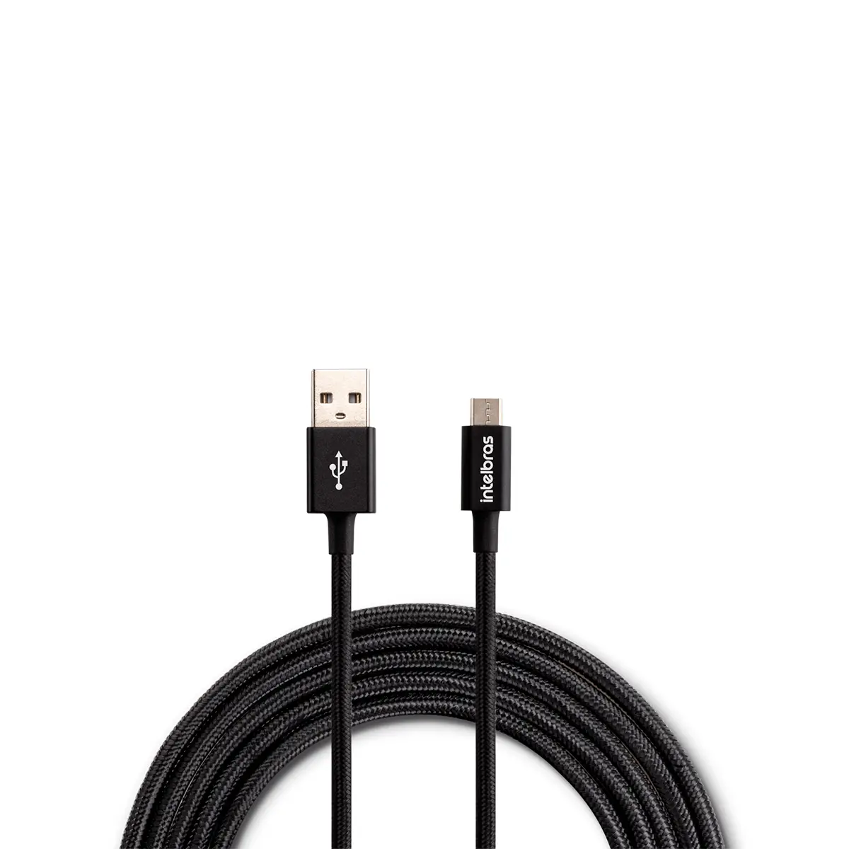 Cabo Micro USB 1,5m Nylon Preto Intelbras EUAB 15NP
