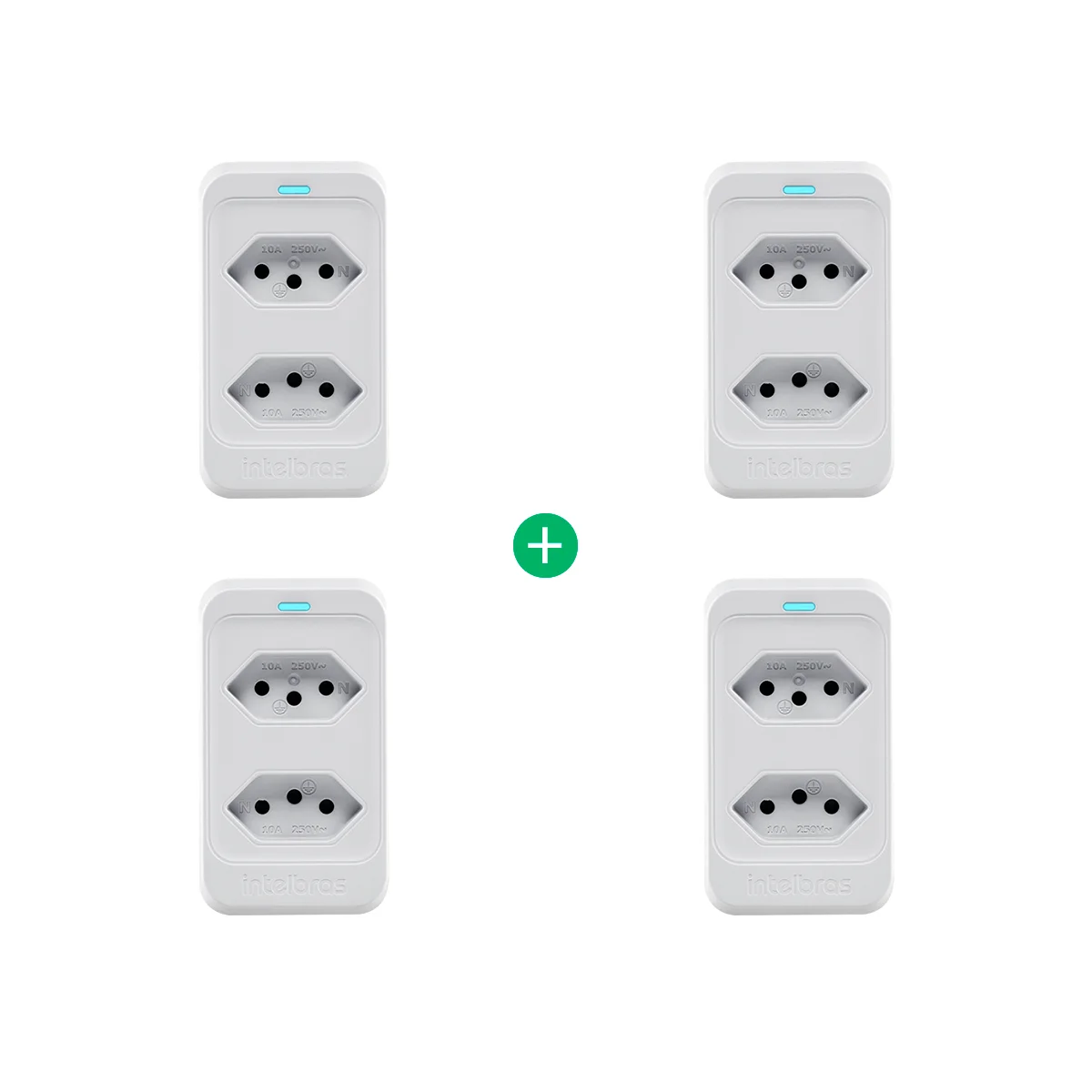 Kit dispositivo de Proteção Elétrica Intelbras EPS 302 Branco - 4 Peças — imagem 1