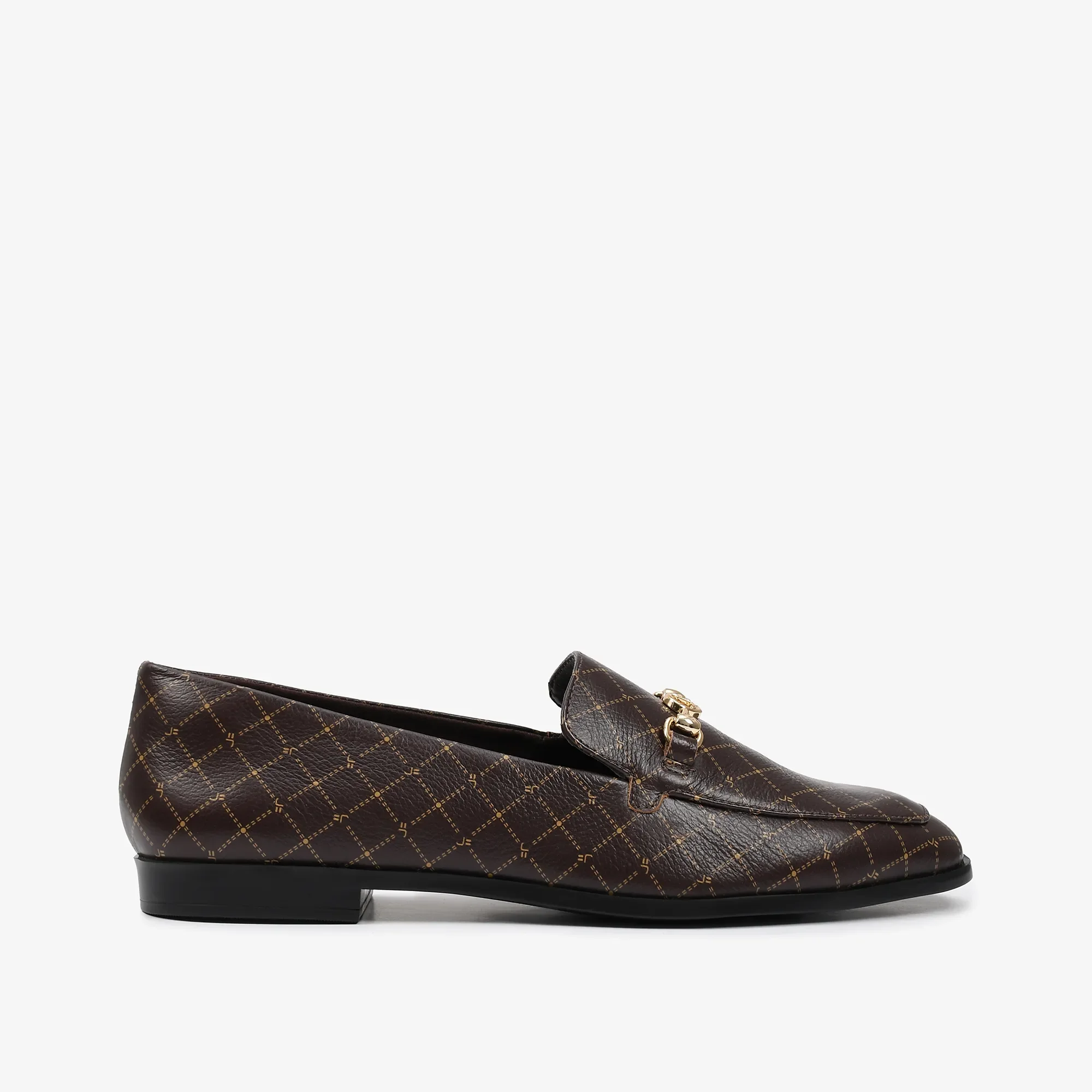 Loafer Marrom Monograma Jb Couro — imagem 1