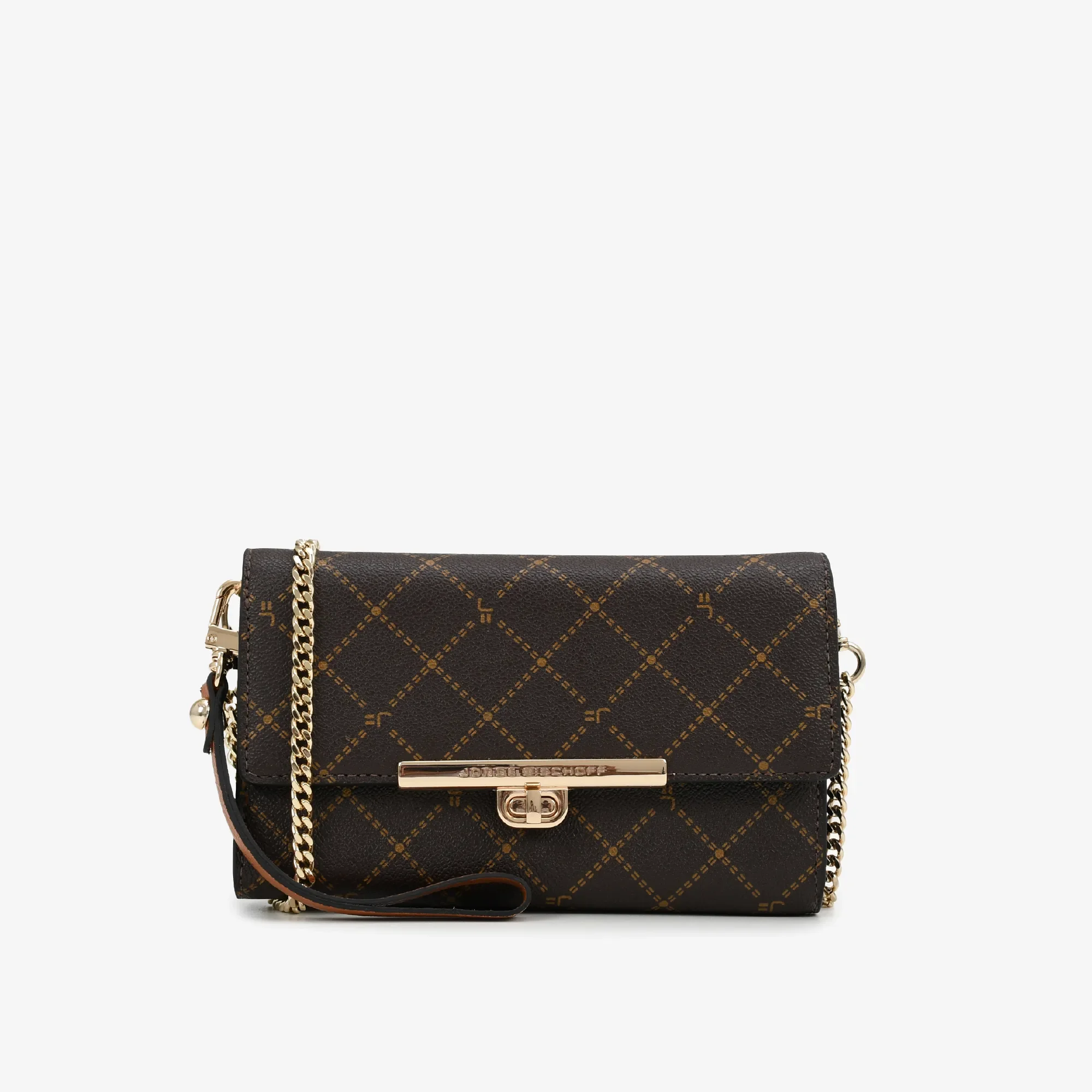 Bolsa Transversal Marrom Café Monograma Jb — imagem 1
