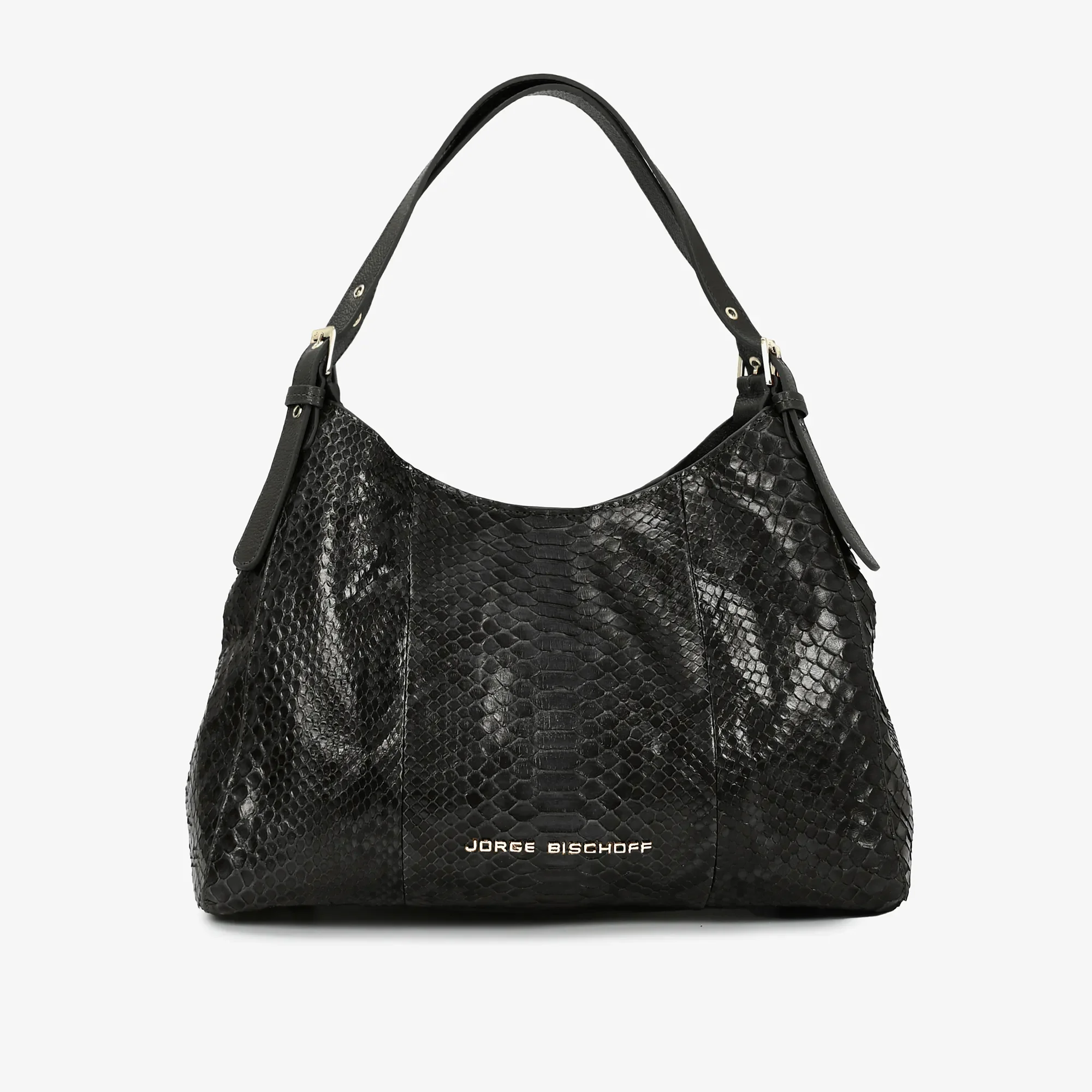 Bolsa Hobo Preto Cobra Python