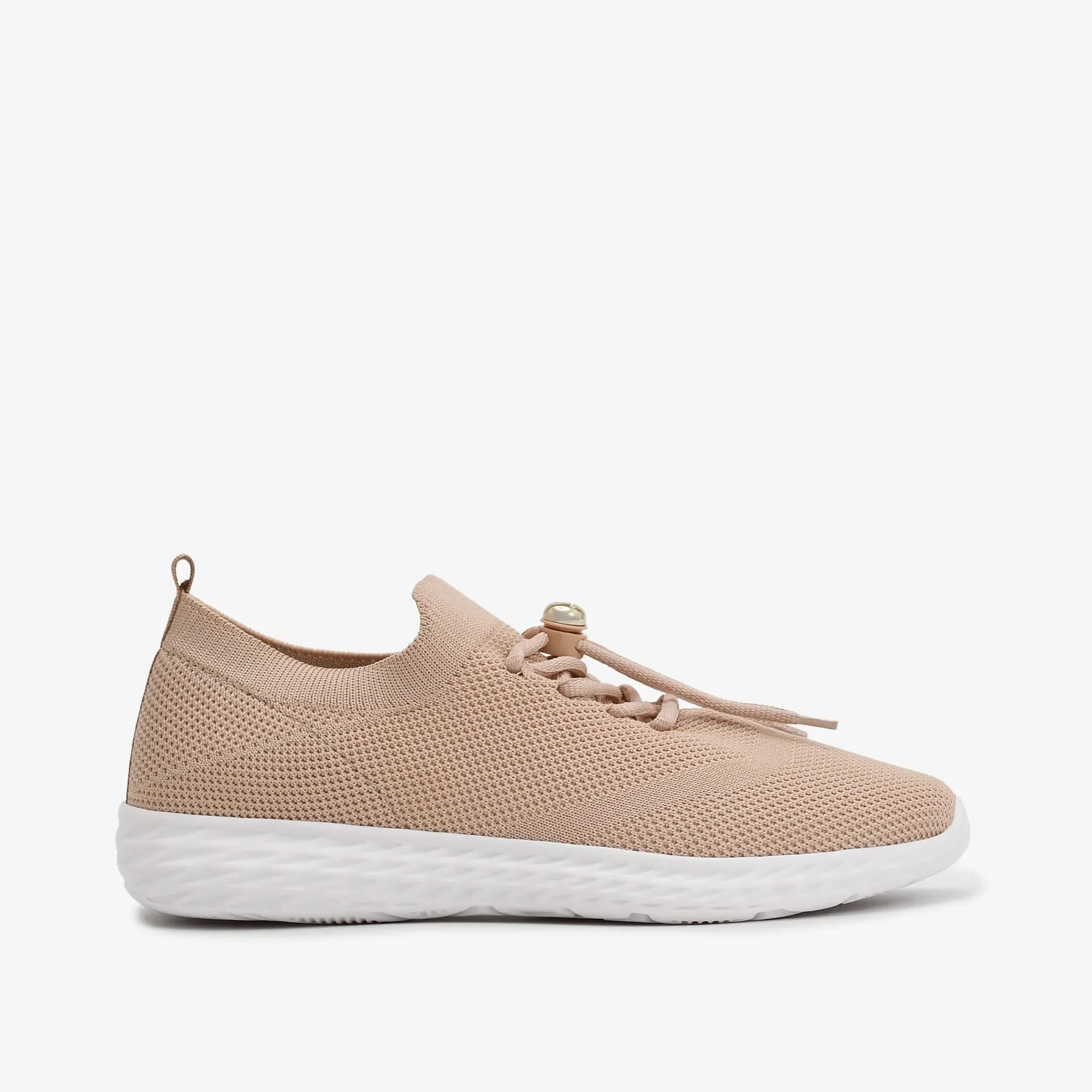 Tênis Tecido Knit Nude — imagem 1