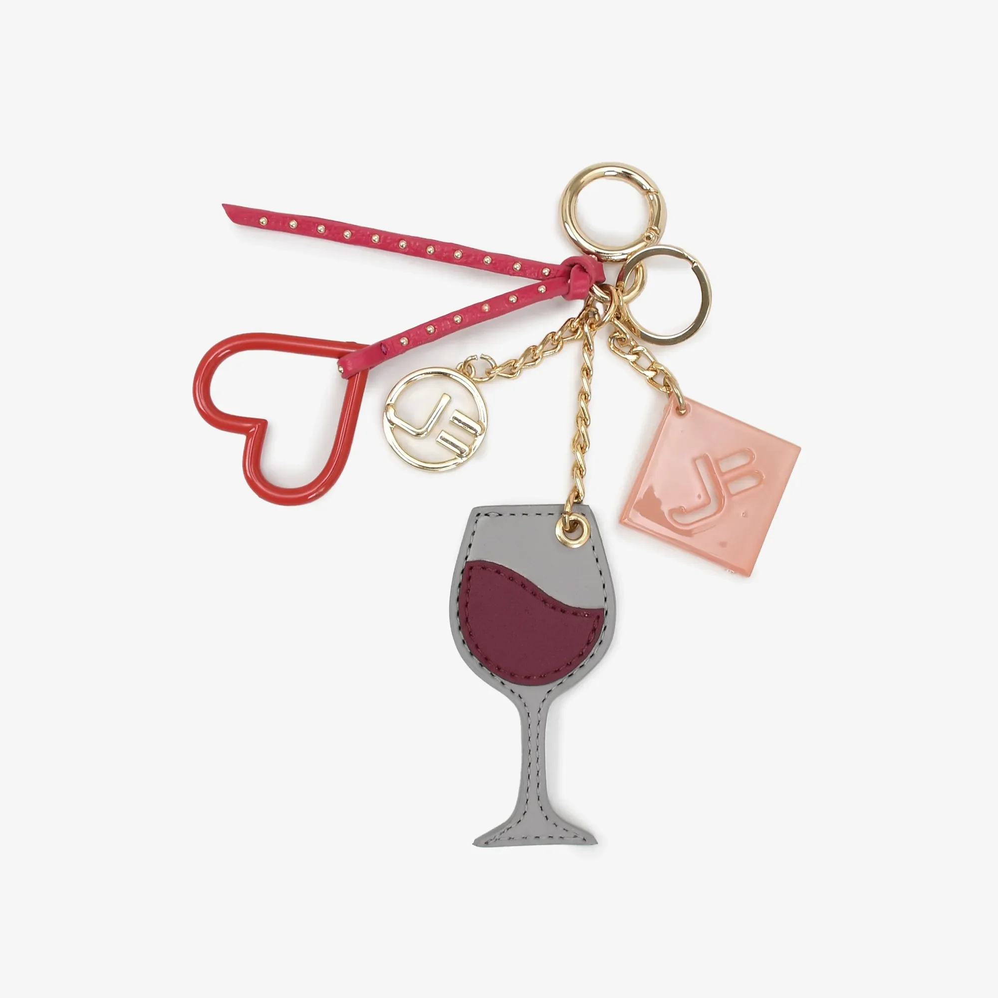 Bag Charm Miniatura Cinza Jb — imagem 1