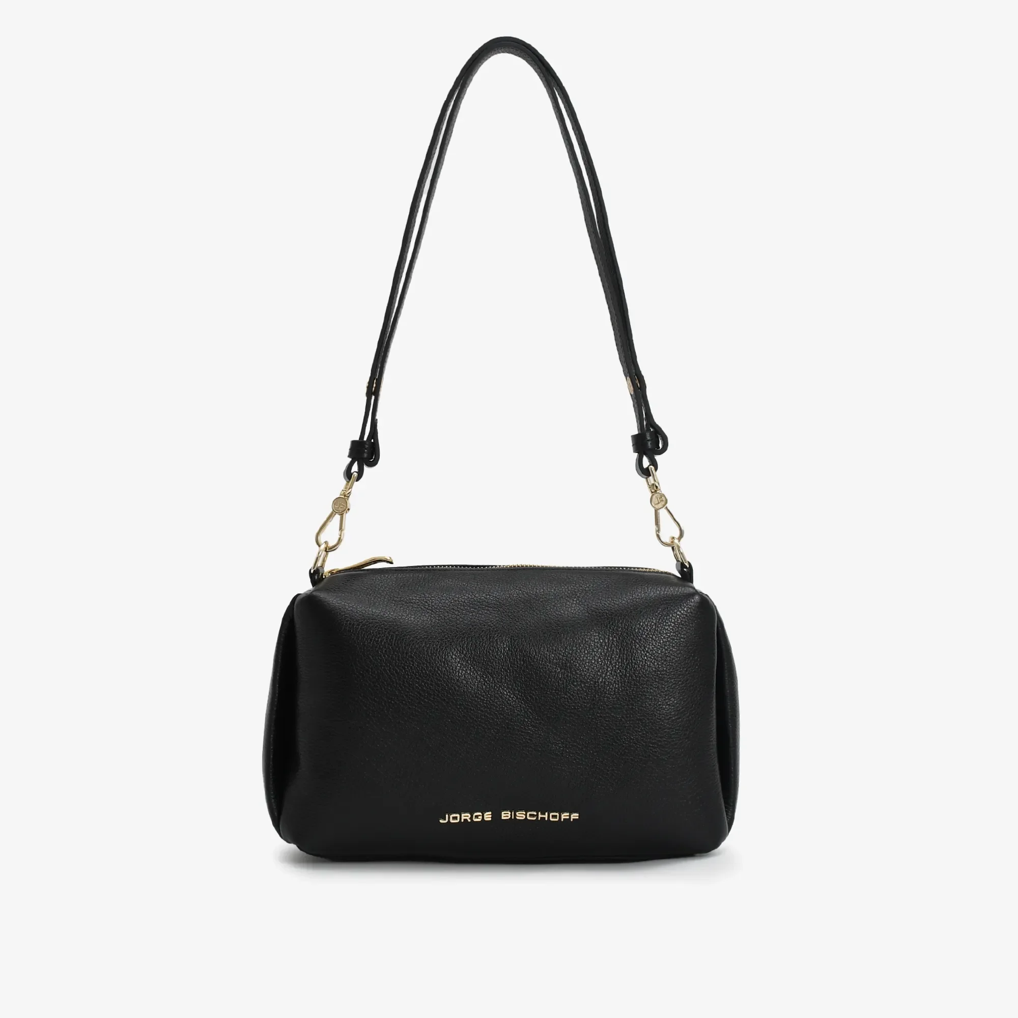 Bolsa Transversal Preto Couro — imagem 1