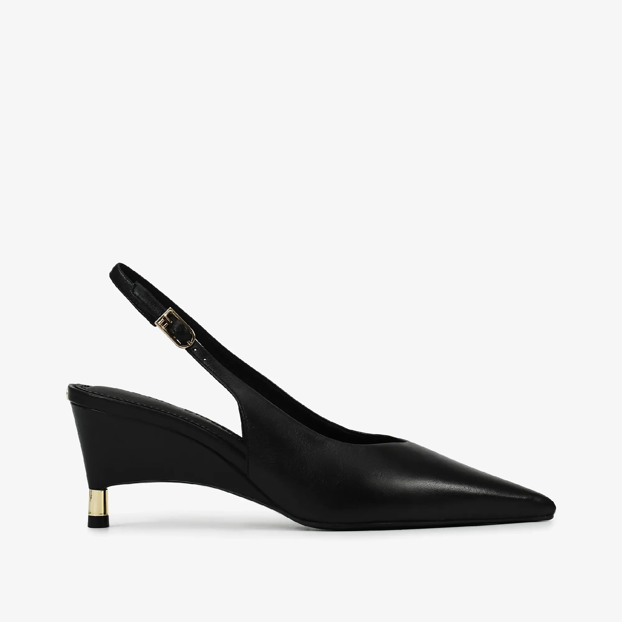 Slingback Preto Couro — imagem 1