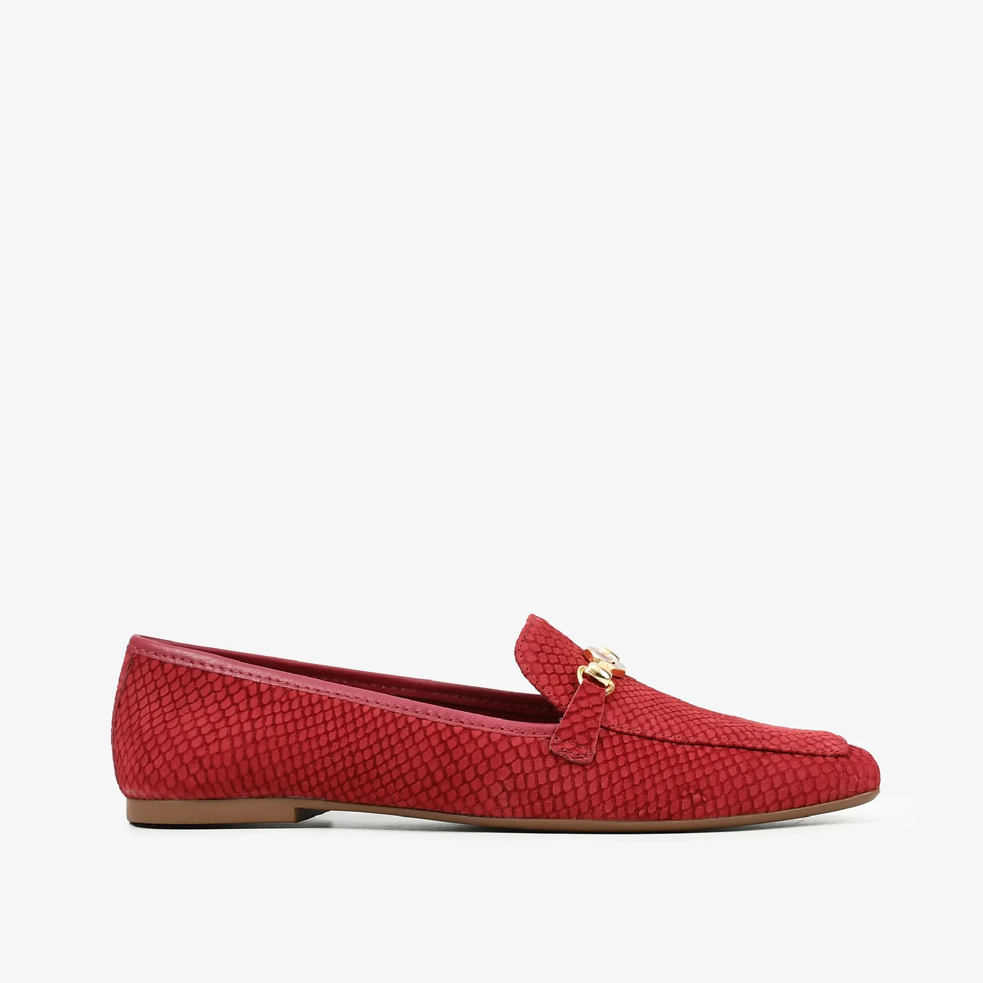 Loafer Bridão Vinho Cabernet Couro Snake — imagem 1