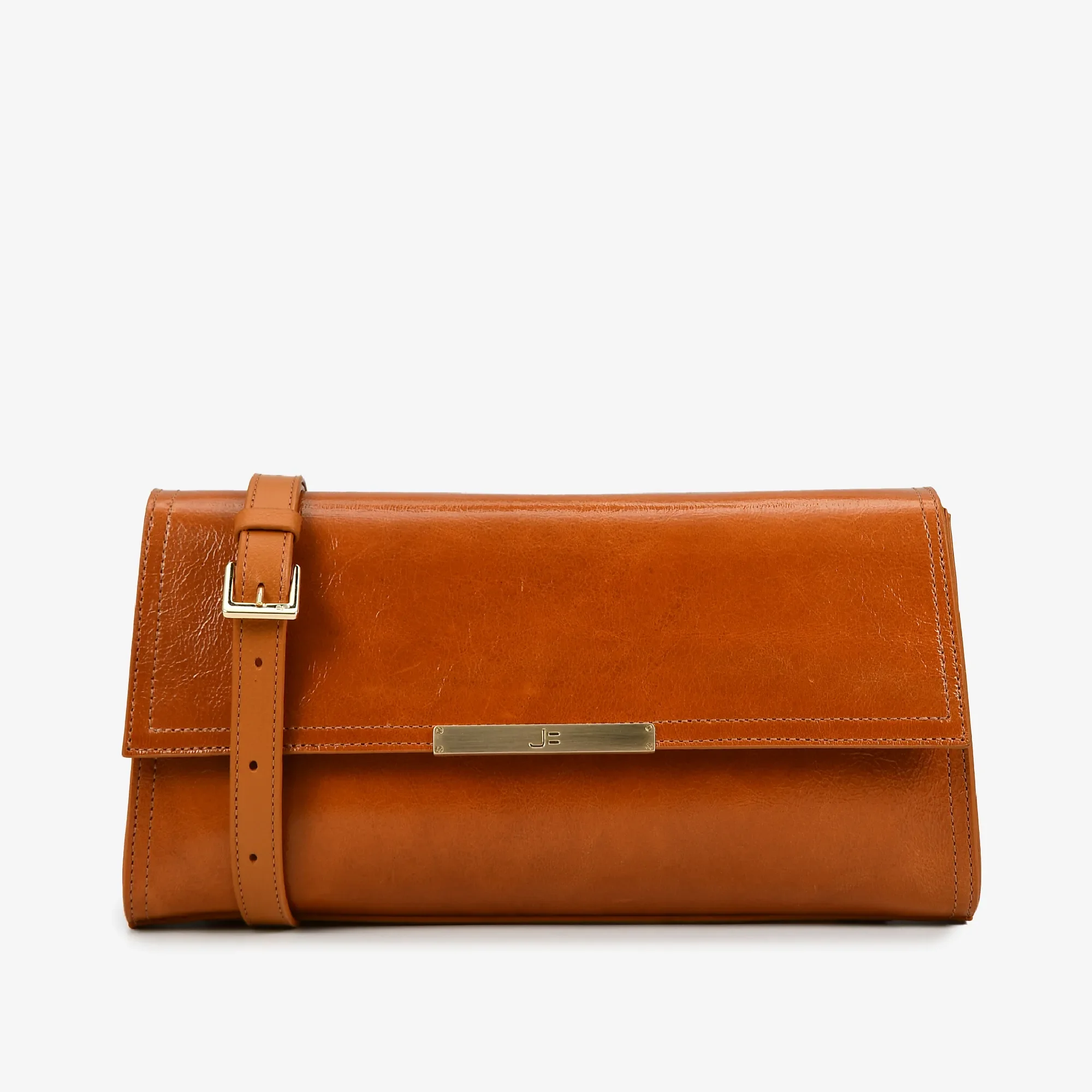 Bolsa Transversal Caramelo Tanino Couro Caseinado — imagem 1