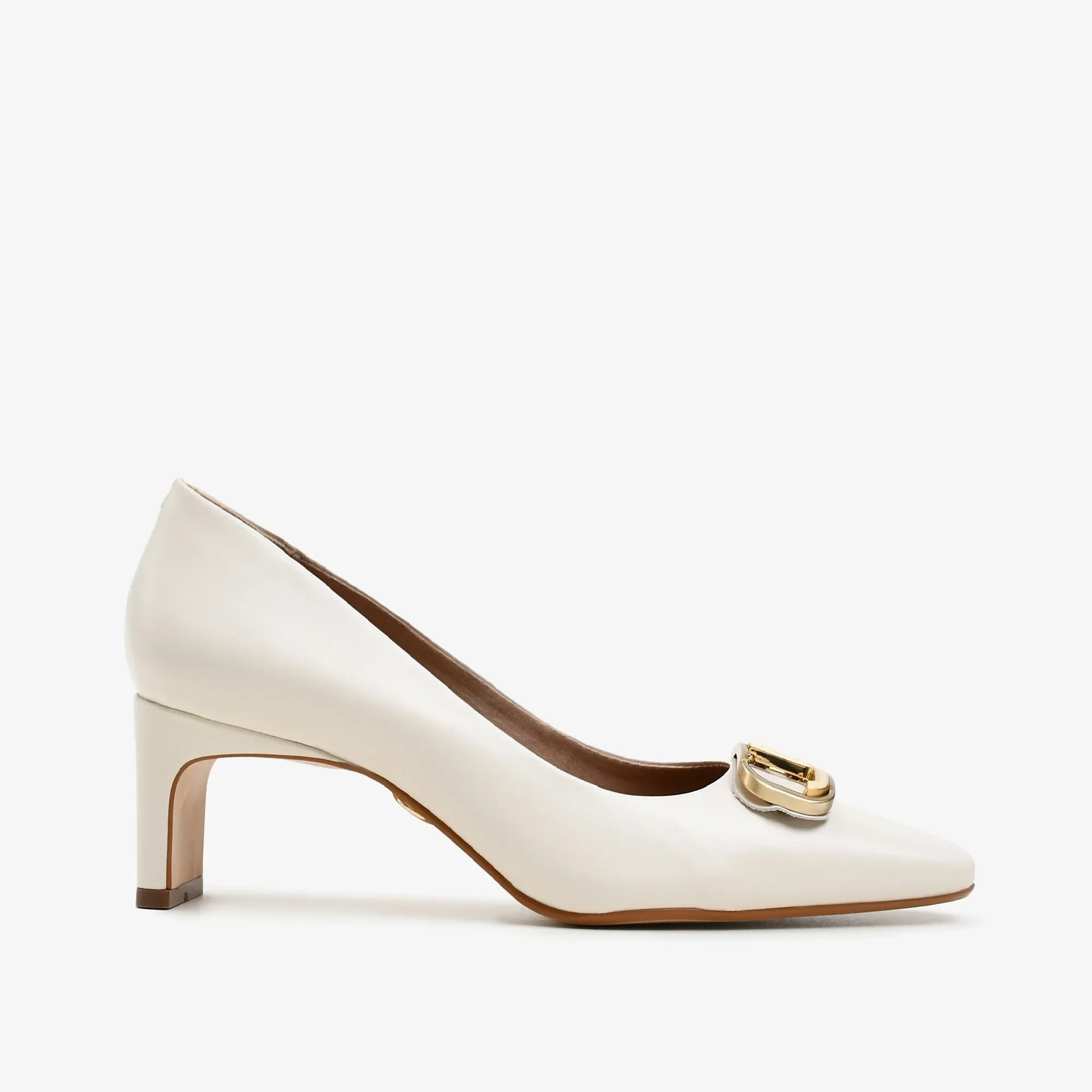 Scarpin Off White Cordilheira Couro — imagem 1
