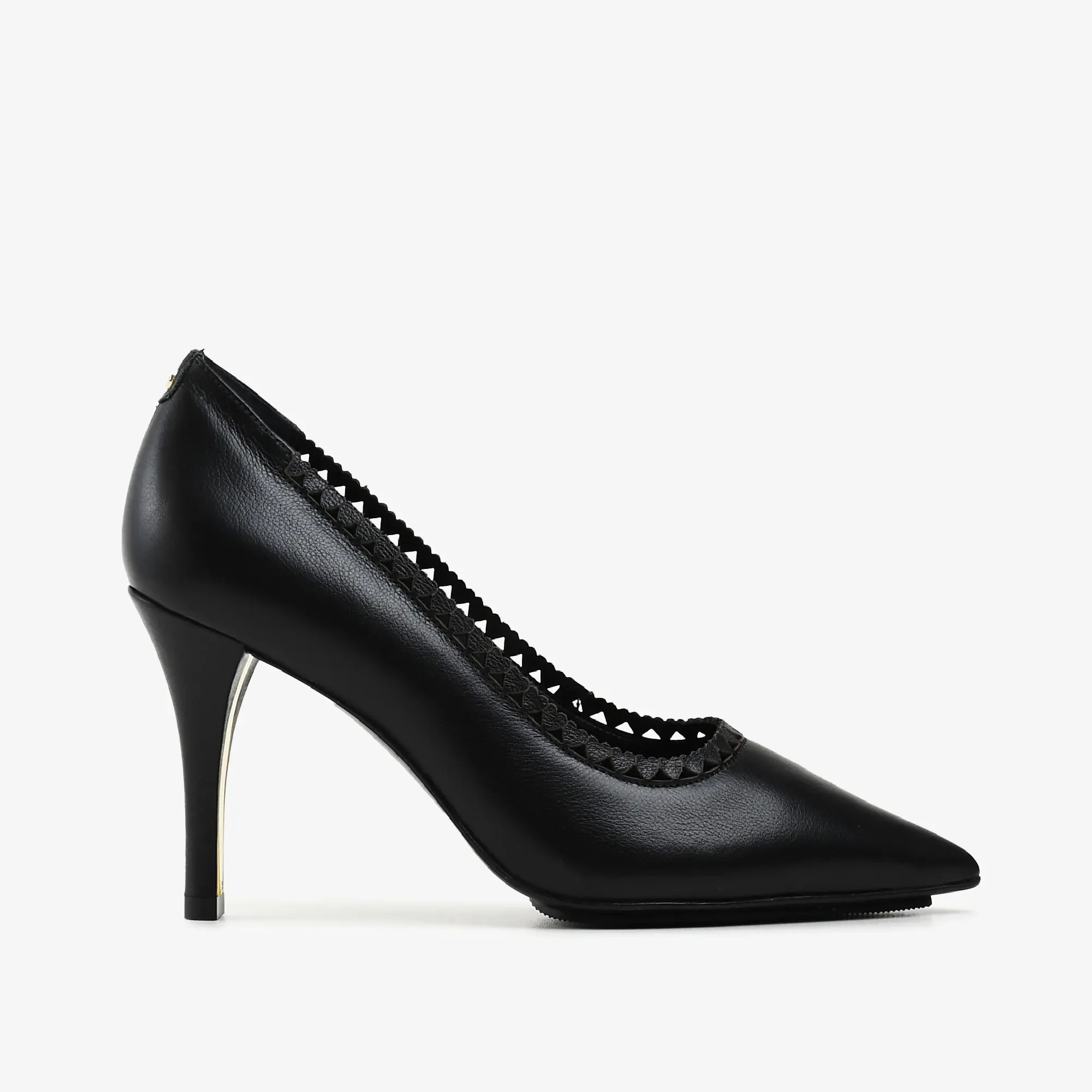 Scarpin Preto Couro — imagem 1