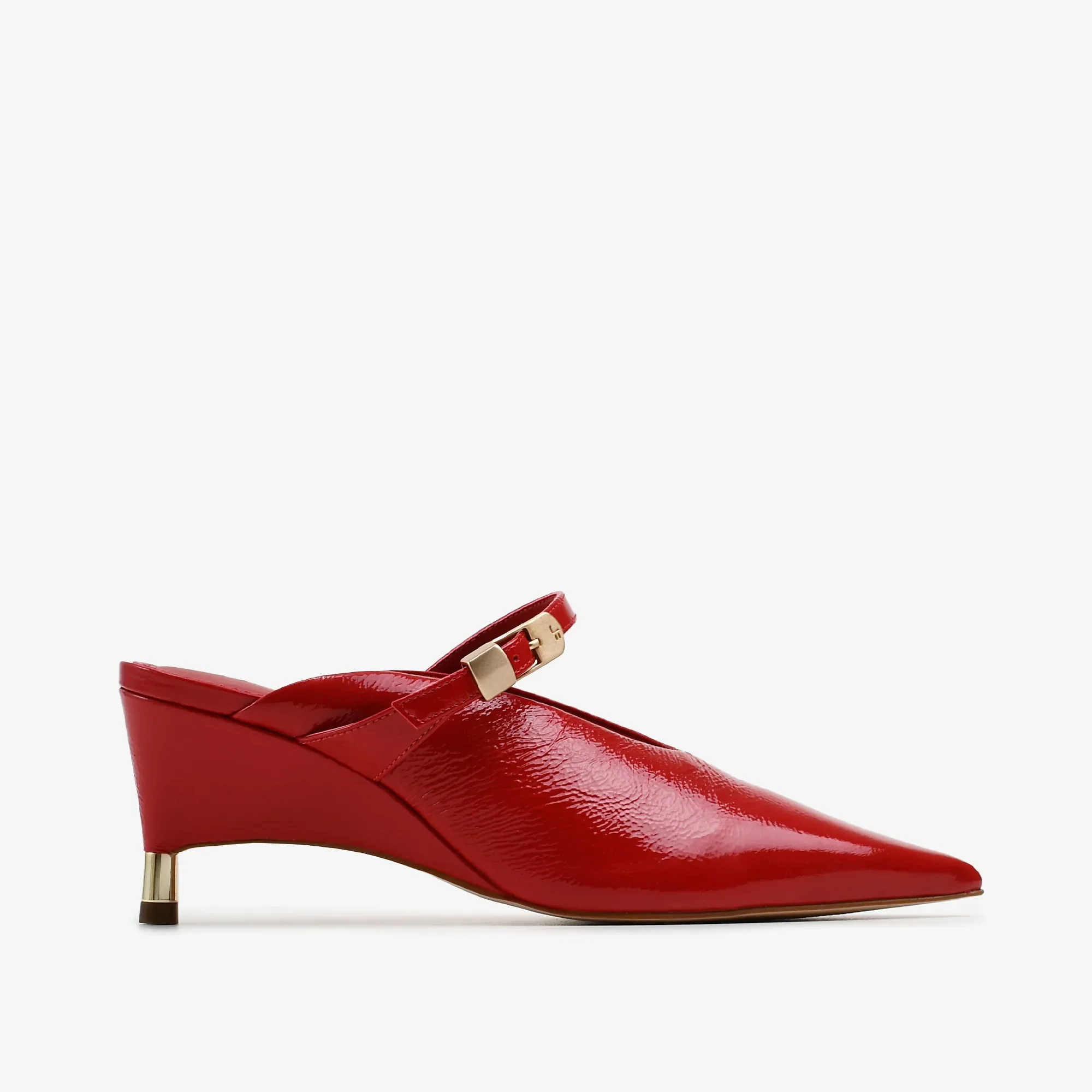 Mule Vermelho Cereja Couro Verniz — imagem 1