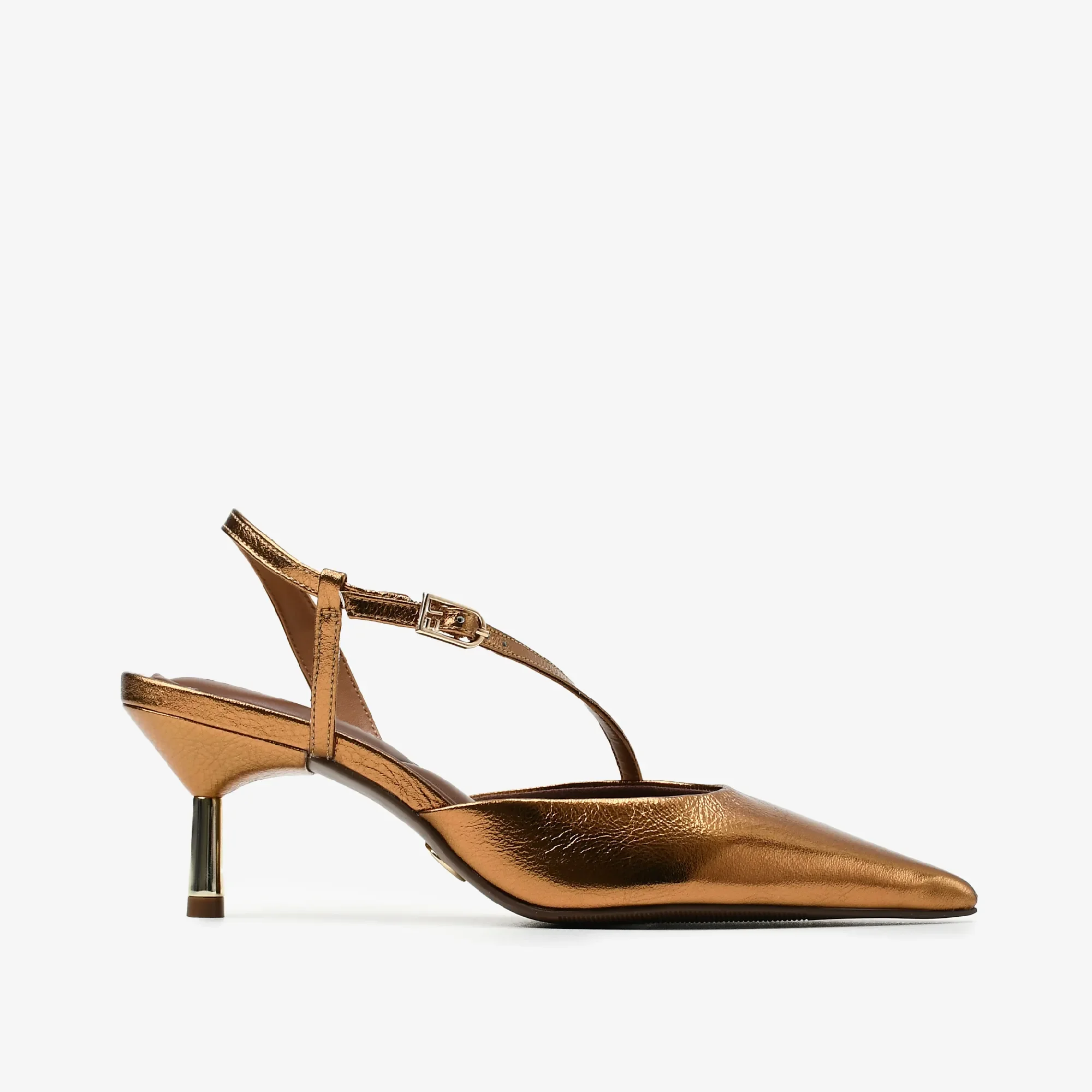 Slingback Metal Bronze Couro — imagem 1