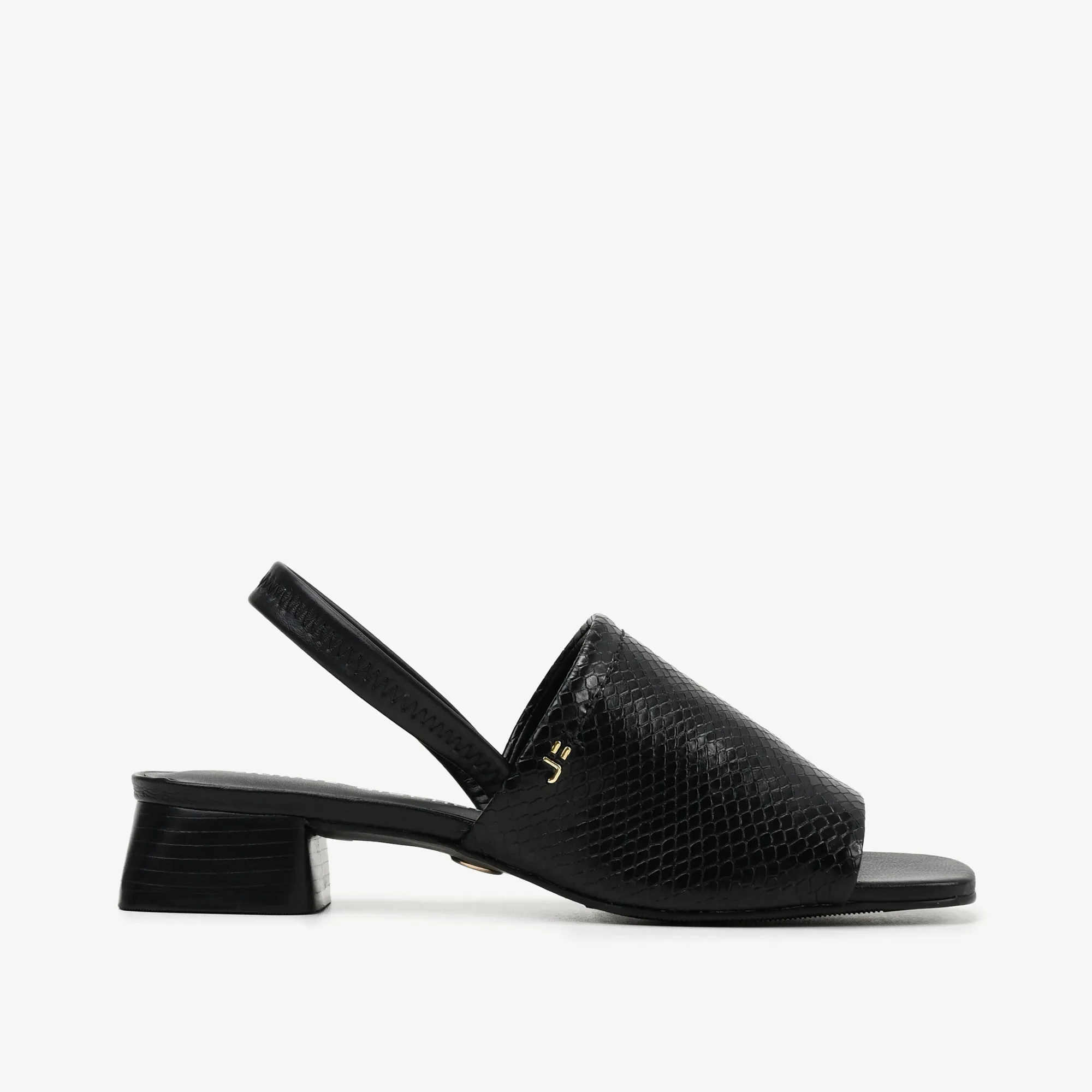 Sandália Preto Ocre Couro Snake — imagem 1