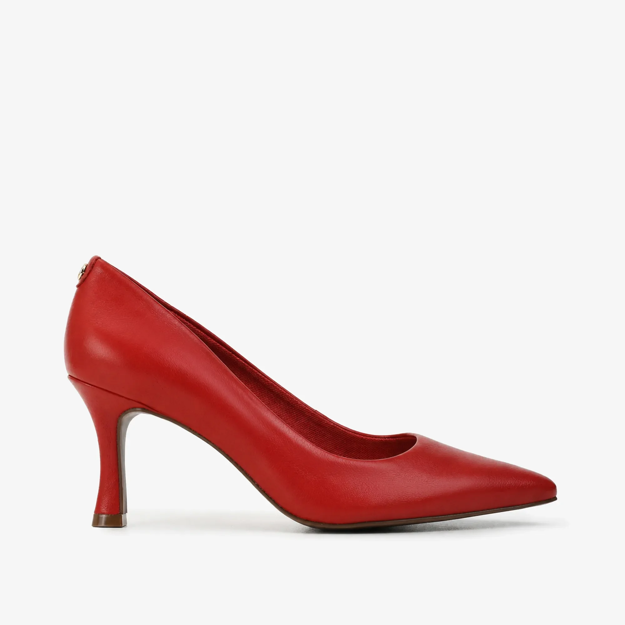 Scarpin Vermelho Cereja Couro