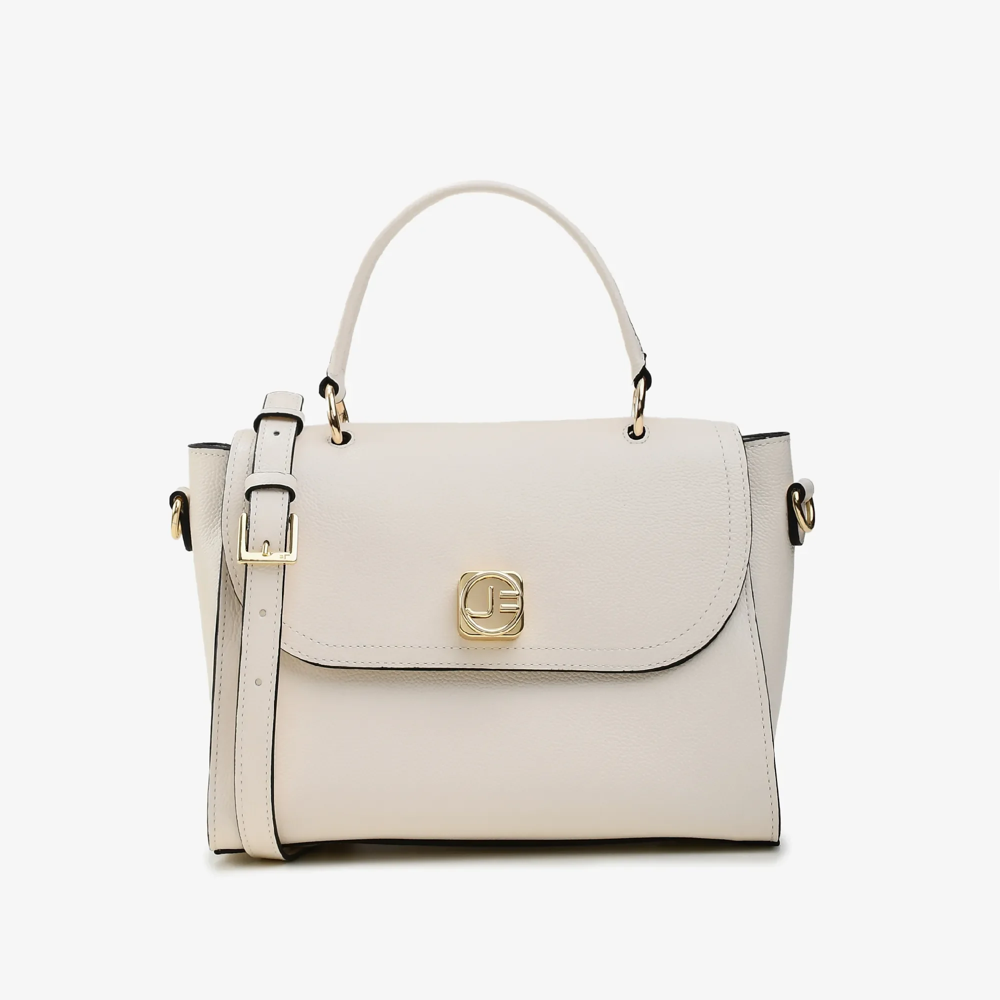 Bolsa Satchel Off White Algodão Couro — imagem 1