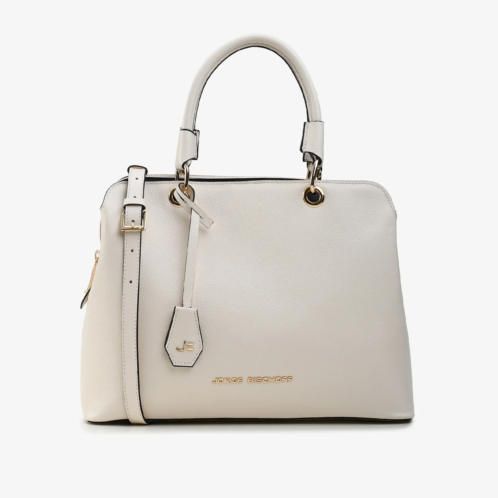 Bolsa Tote Off White Algodão Couro — imagem 1