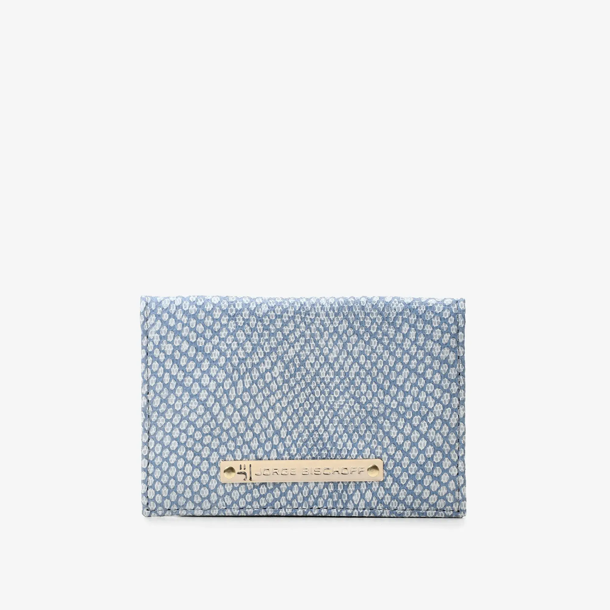 Carteira Envelope Azul Oceano Couro Snake